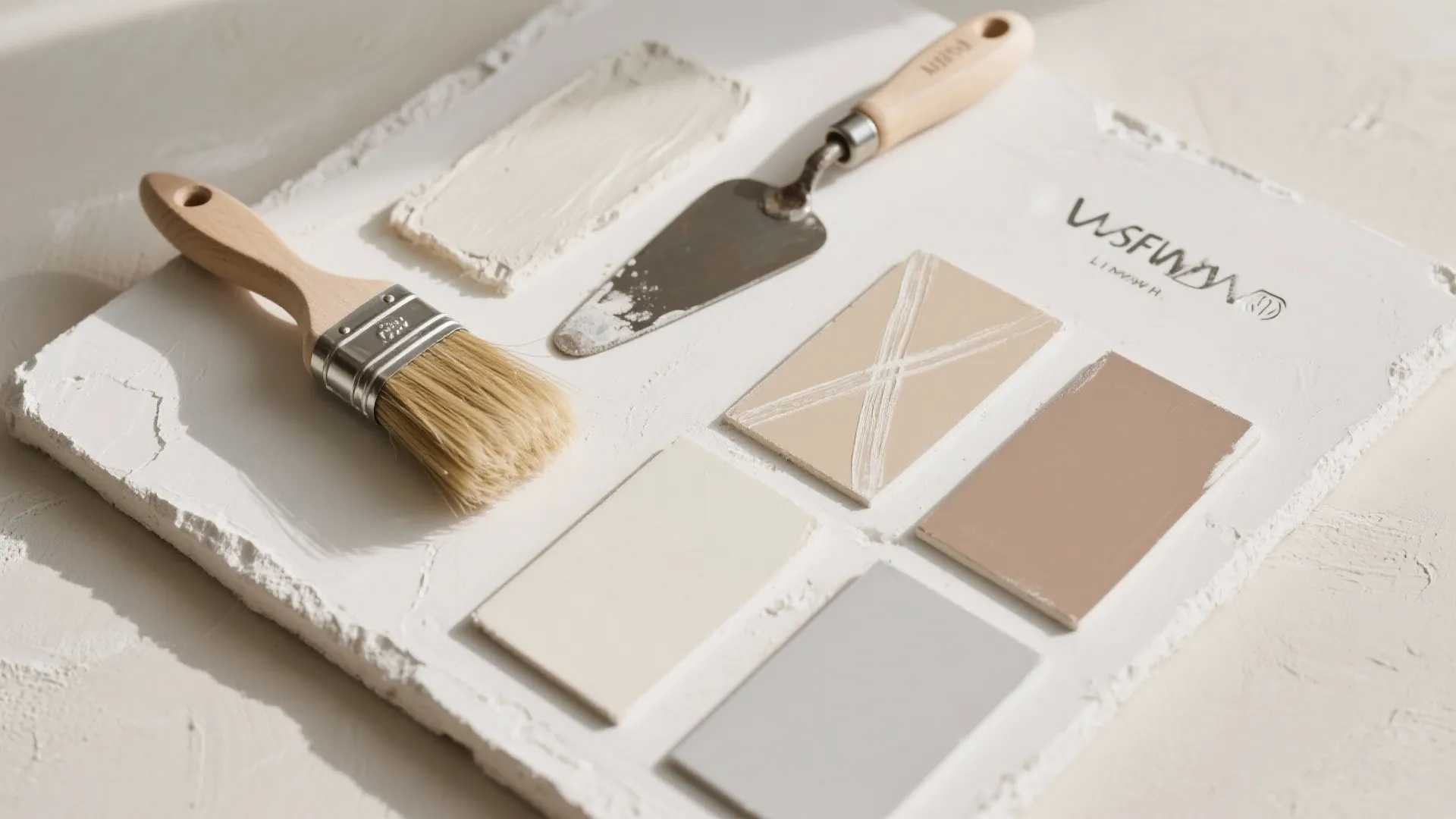 Limewash Layers on Plaster for Organic Texture