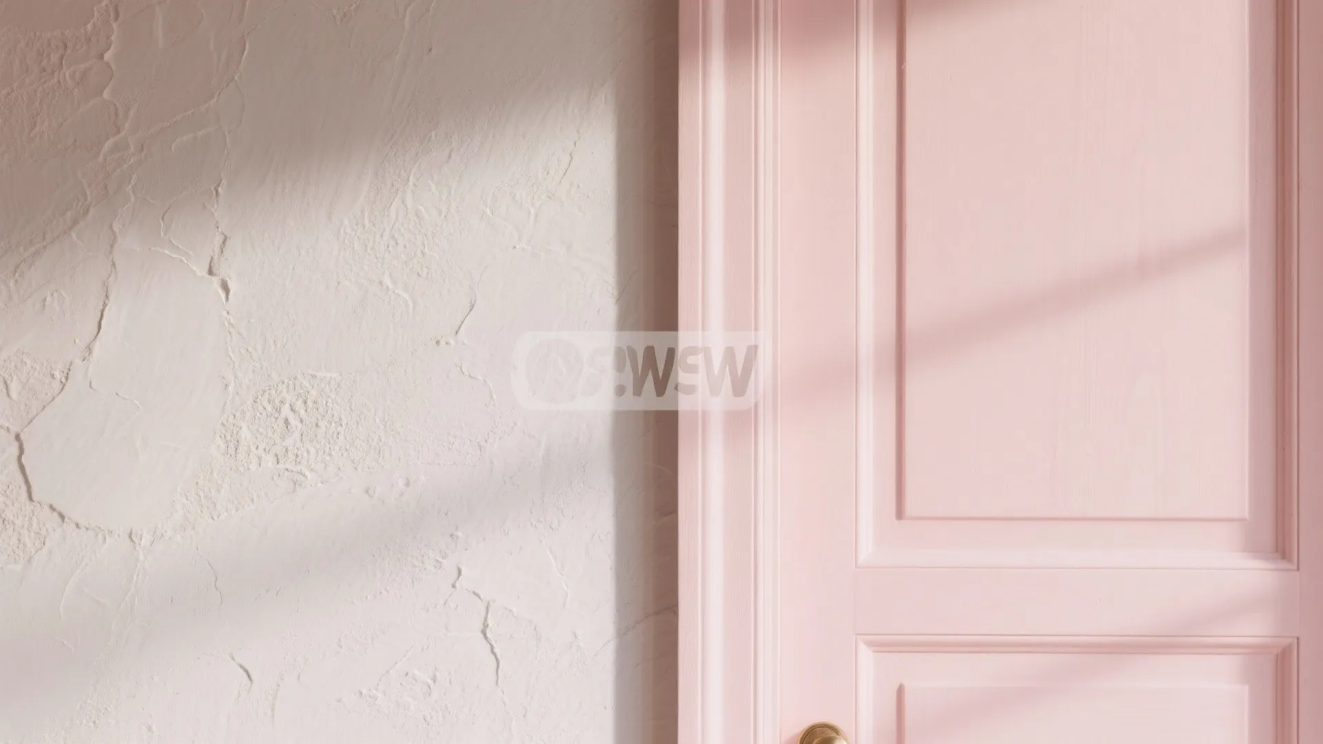 Idea 4: Texture on walls, smooth shine on the door