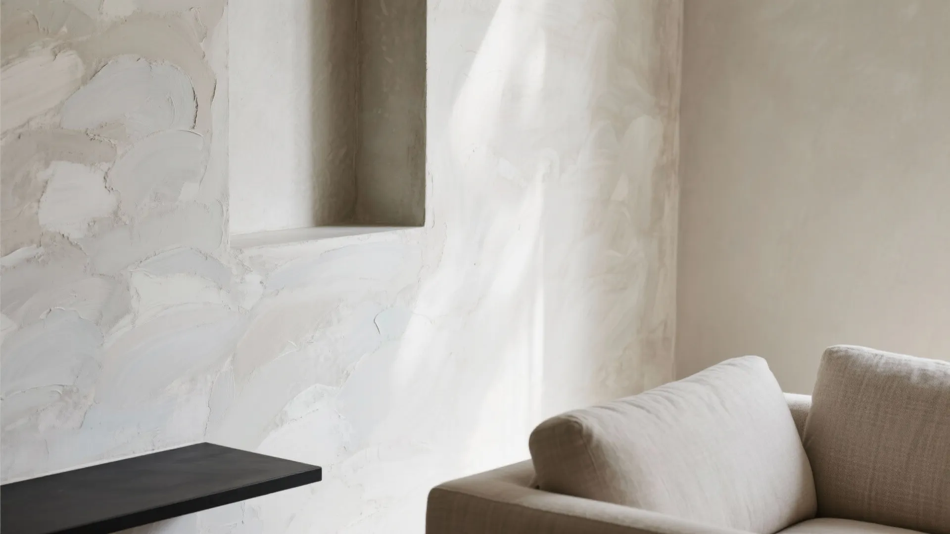 1) Softly Textured Limewash or Microcement