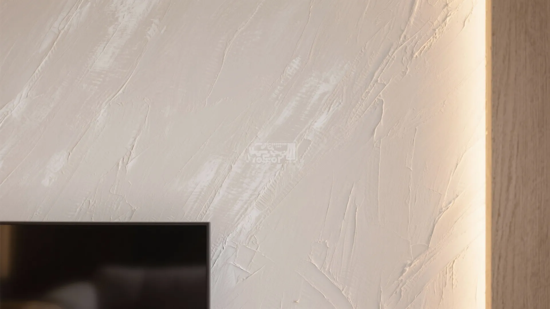 Subtle limewash texture with layered depth