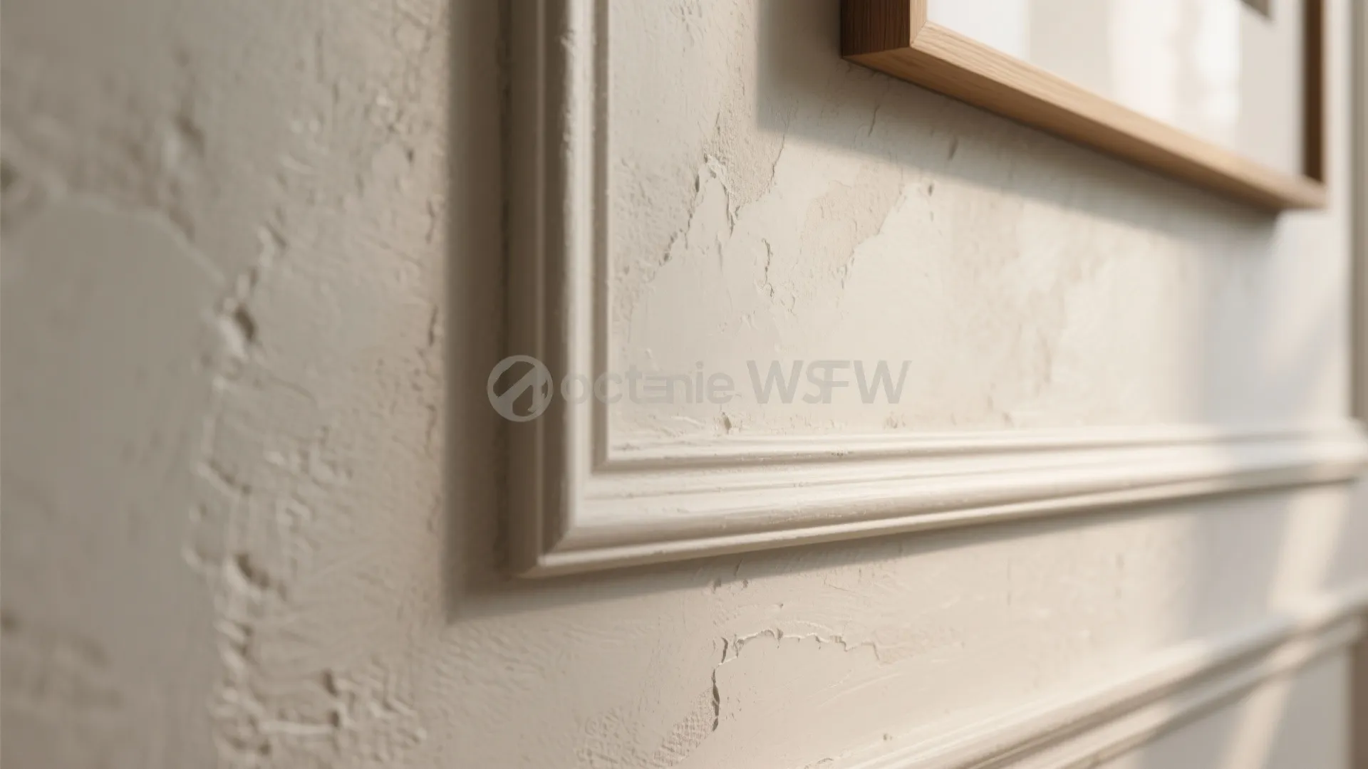 Limewash or Plaster Texture With Low-Profile Moulding