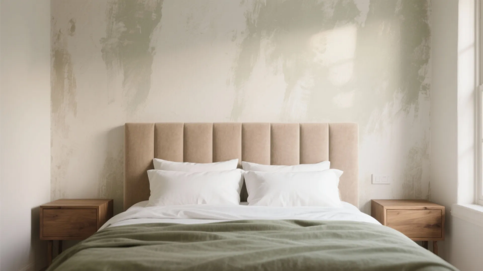 Textured Limewash for a Calming Headboard Wall