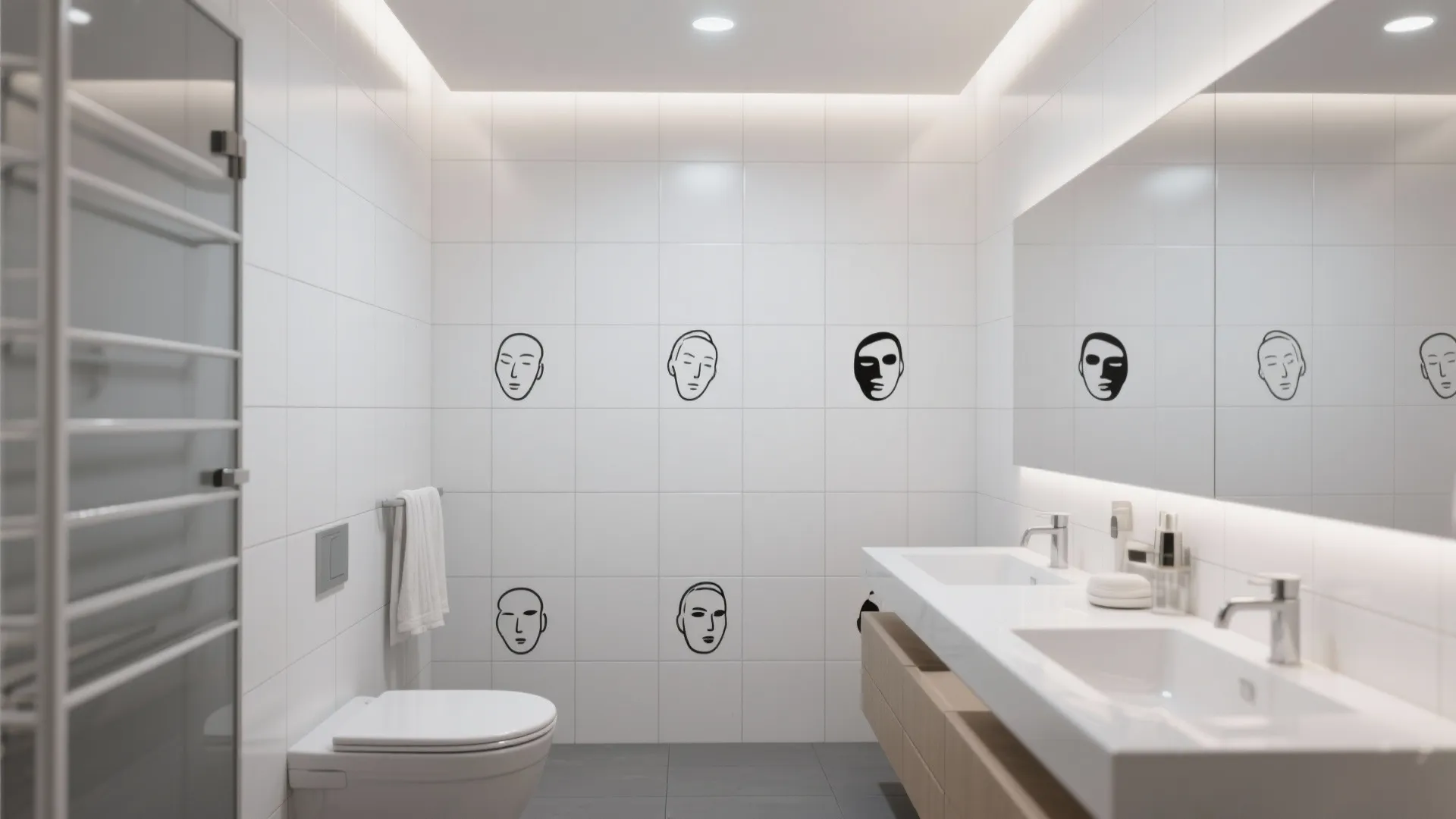 2. Minimal Line Art Faces