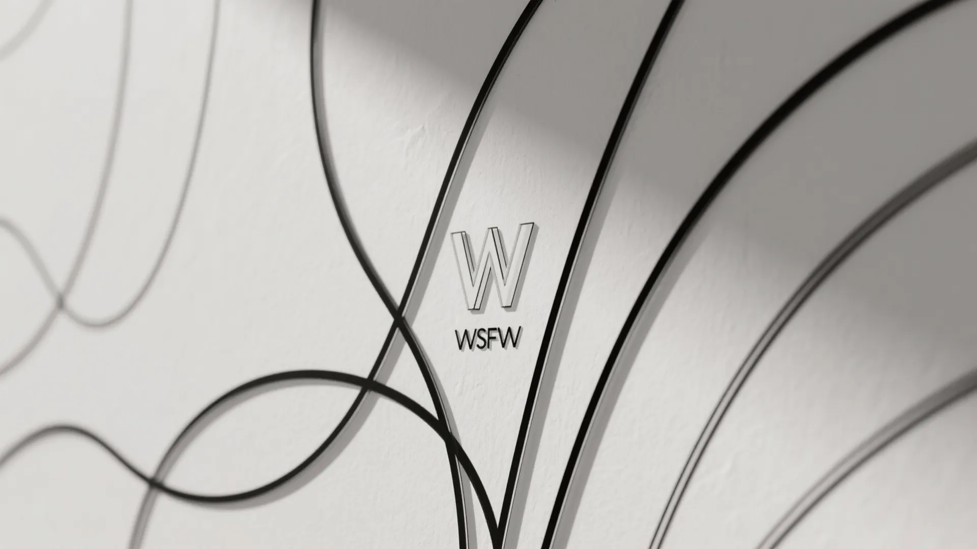 Monochrome Line-Art Mural