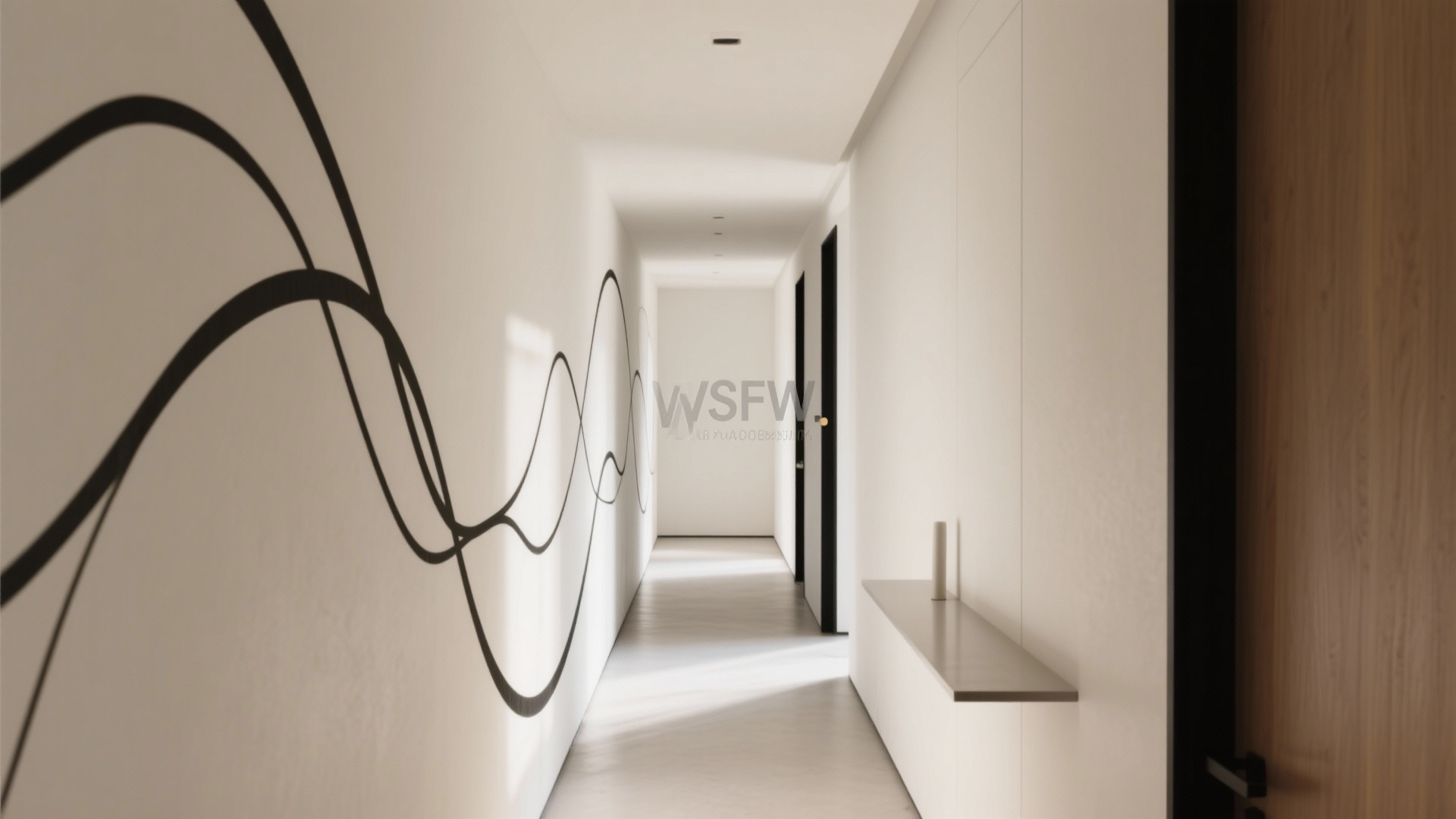 Dark, Narrow Hall? Wall Design Stickers for Hall Fix It