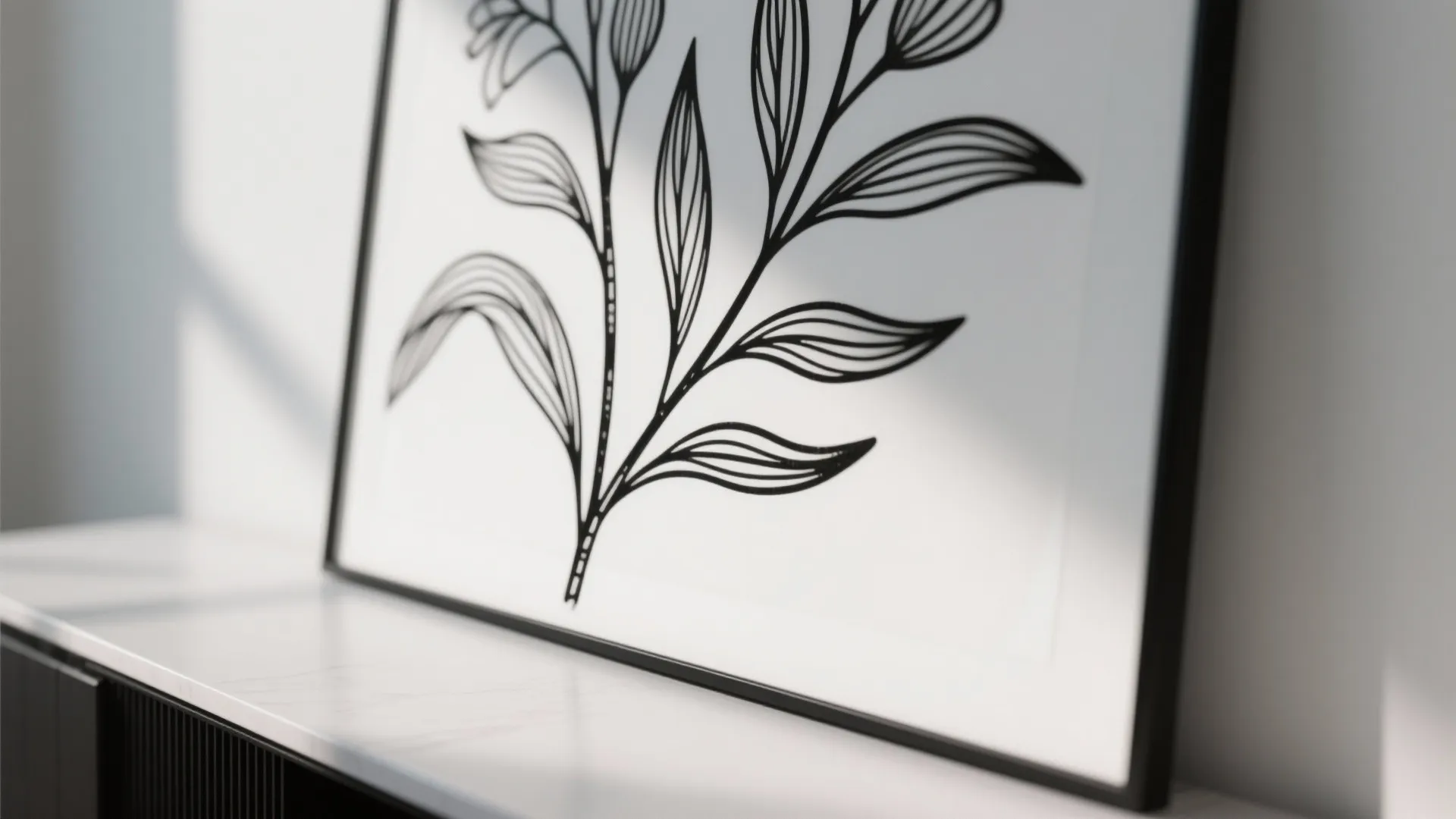 Hand-Drawn Line Art Wall