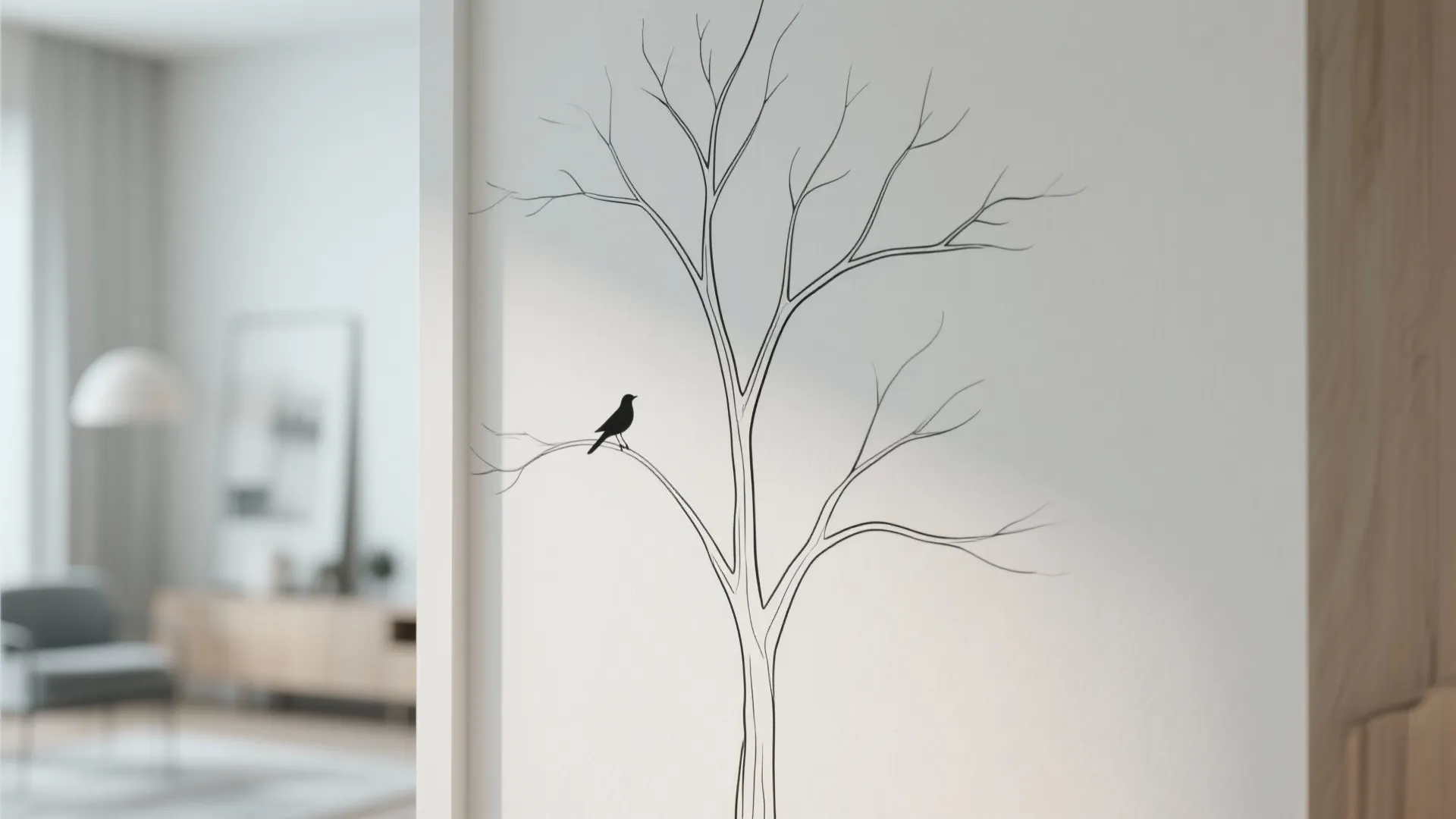 3. Minimal Line Art Tree