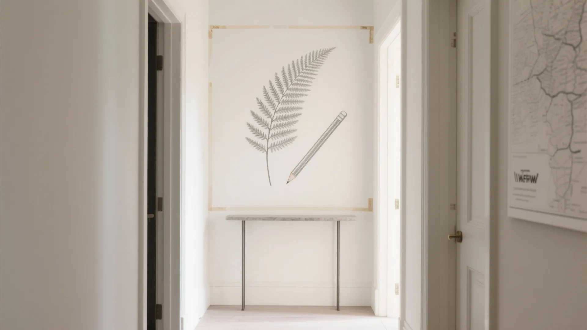 1) The continuous-line wall: one elegant stroke, big impact