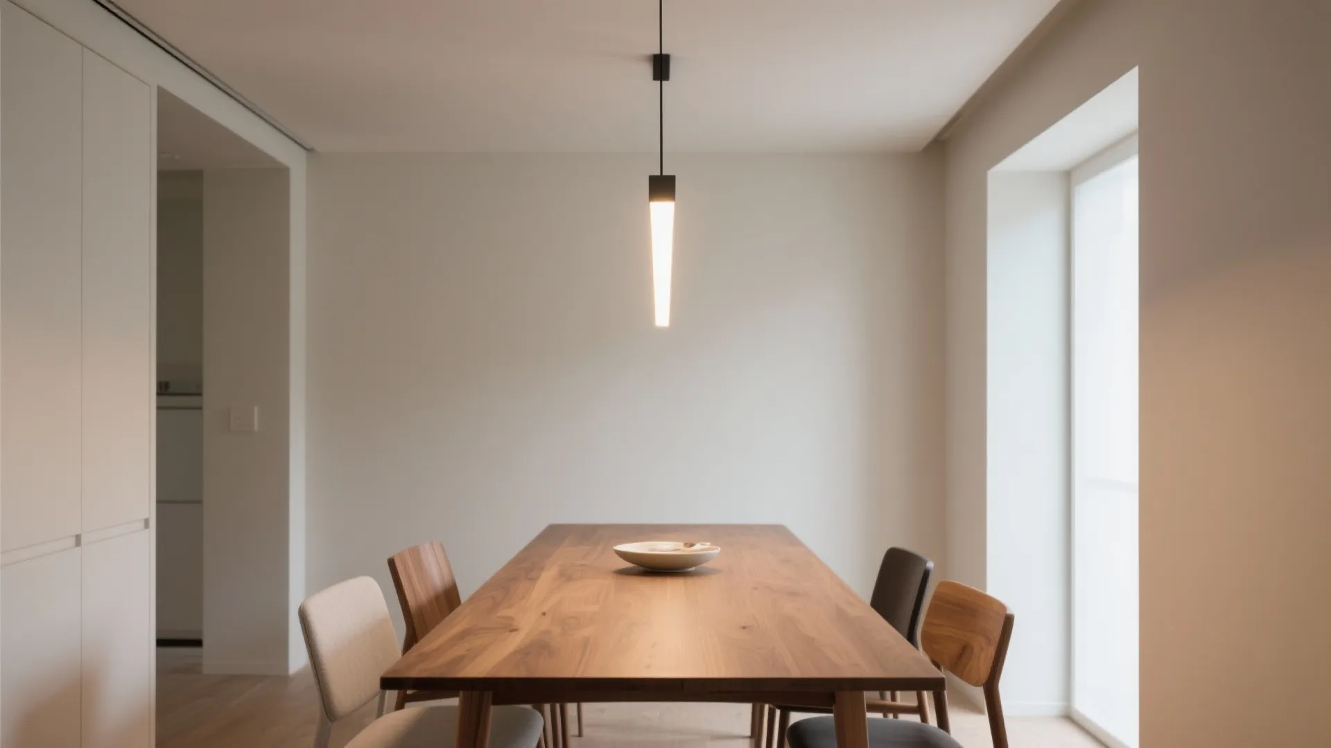 Linear bar chandelier with soft diffusion