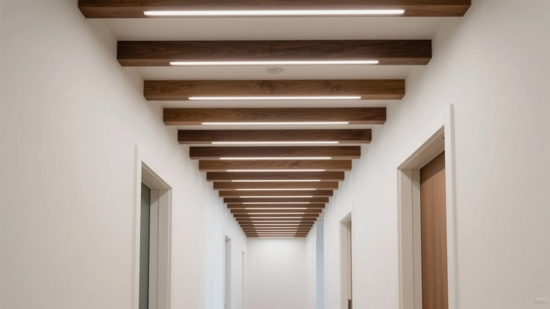 Linear Wooden Battens with POP Backer