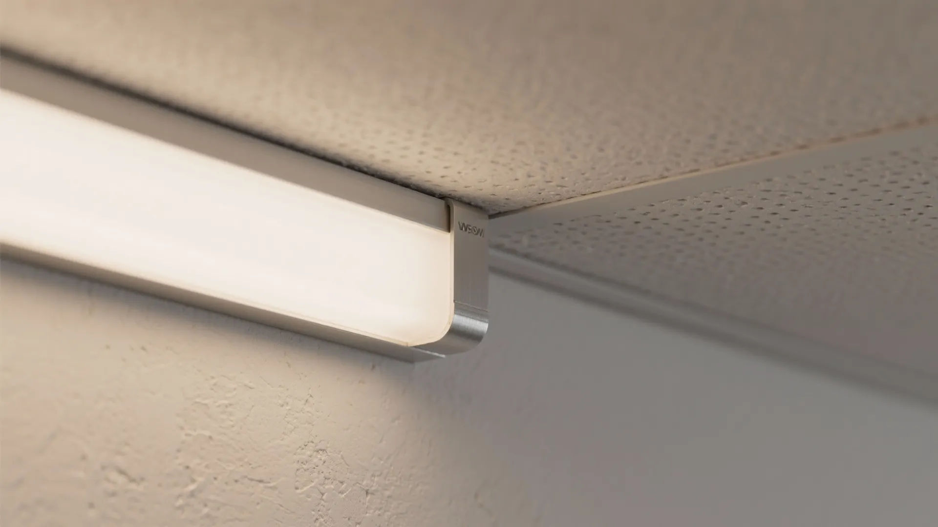 Linear recessed channels with continuous LED