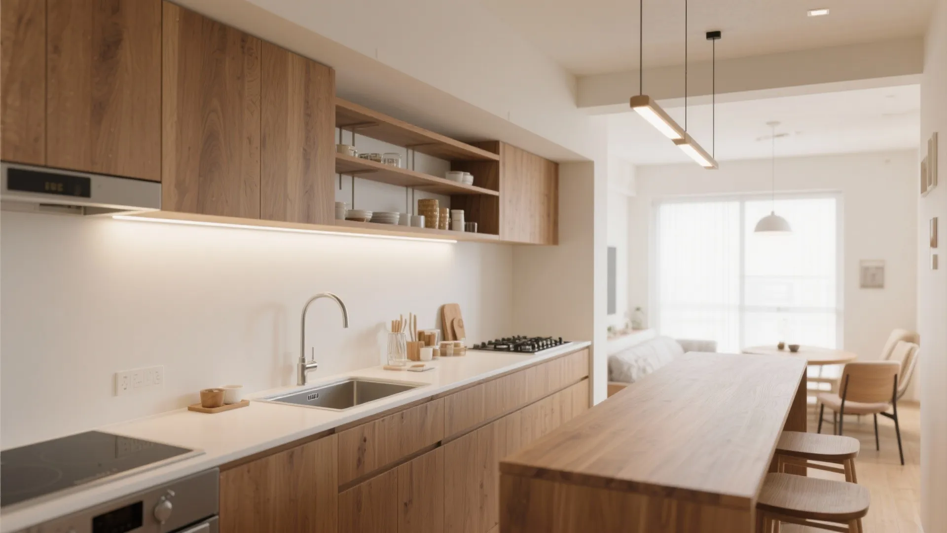 Tips 6: キッチンは“直線×回遊”で週末シェフが主役に（東京公寓設計）