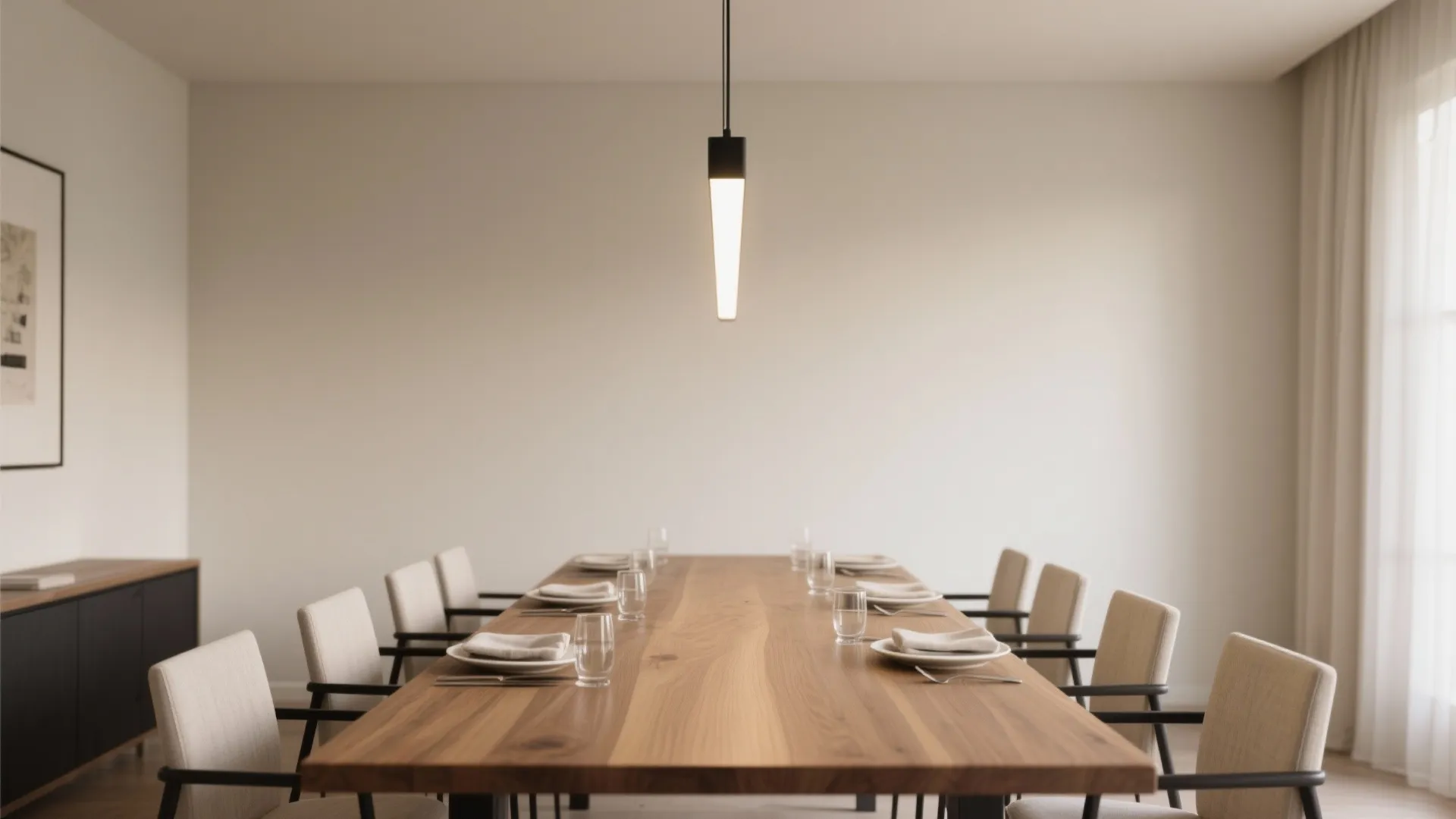 1) Slim Linear, Maximum Calm (for rectangular tables)