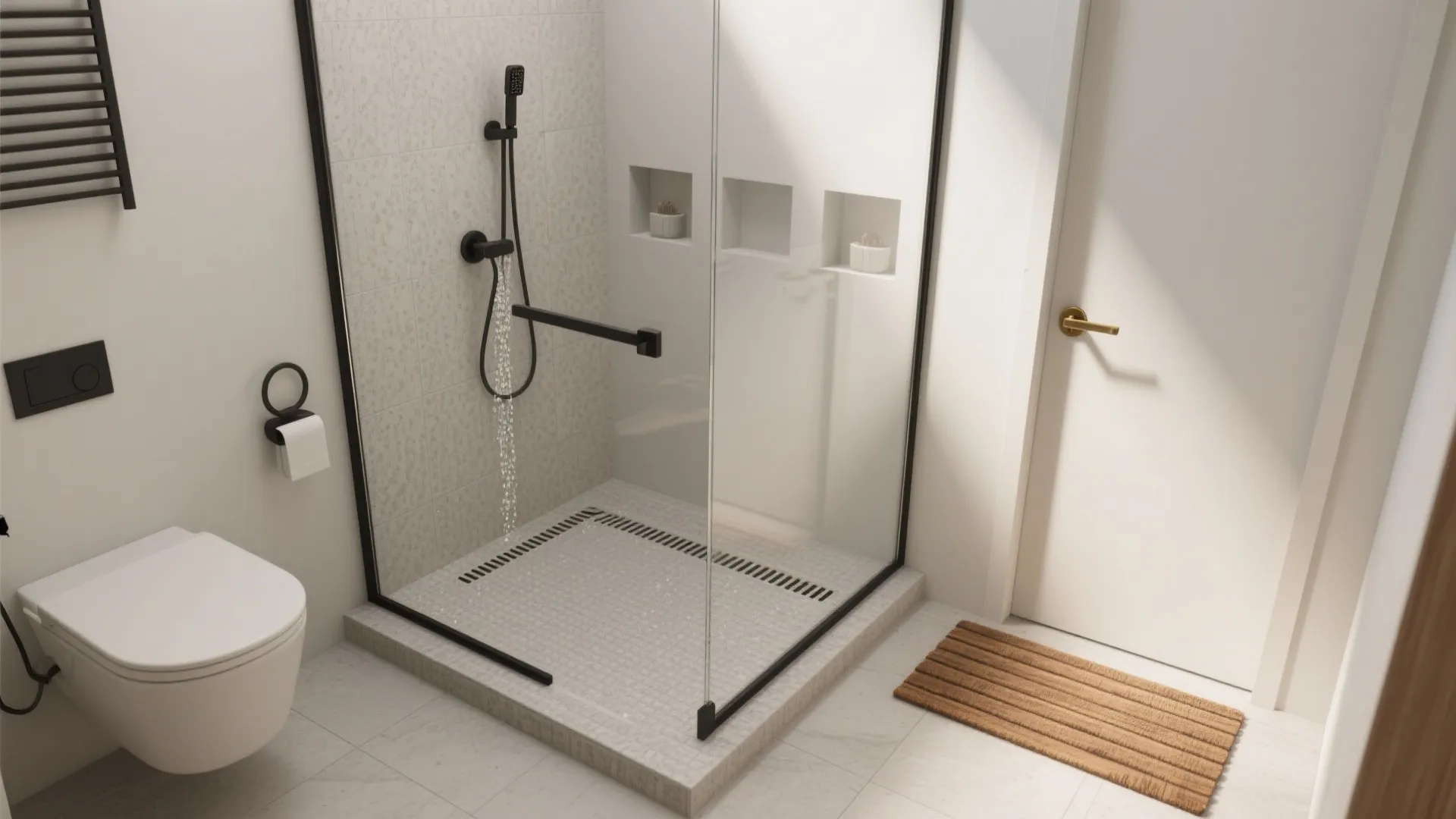 Dry–Wet Zoning: Slopes, Linear Drains, and Curbless Entries