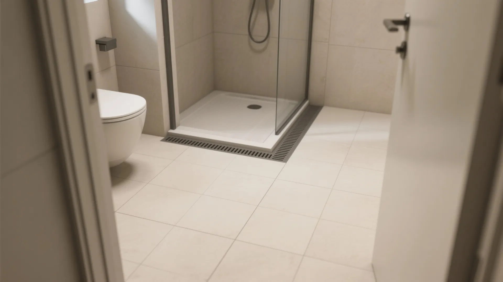 Linear Drain + Large-Format Tiles for a Seamless Look