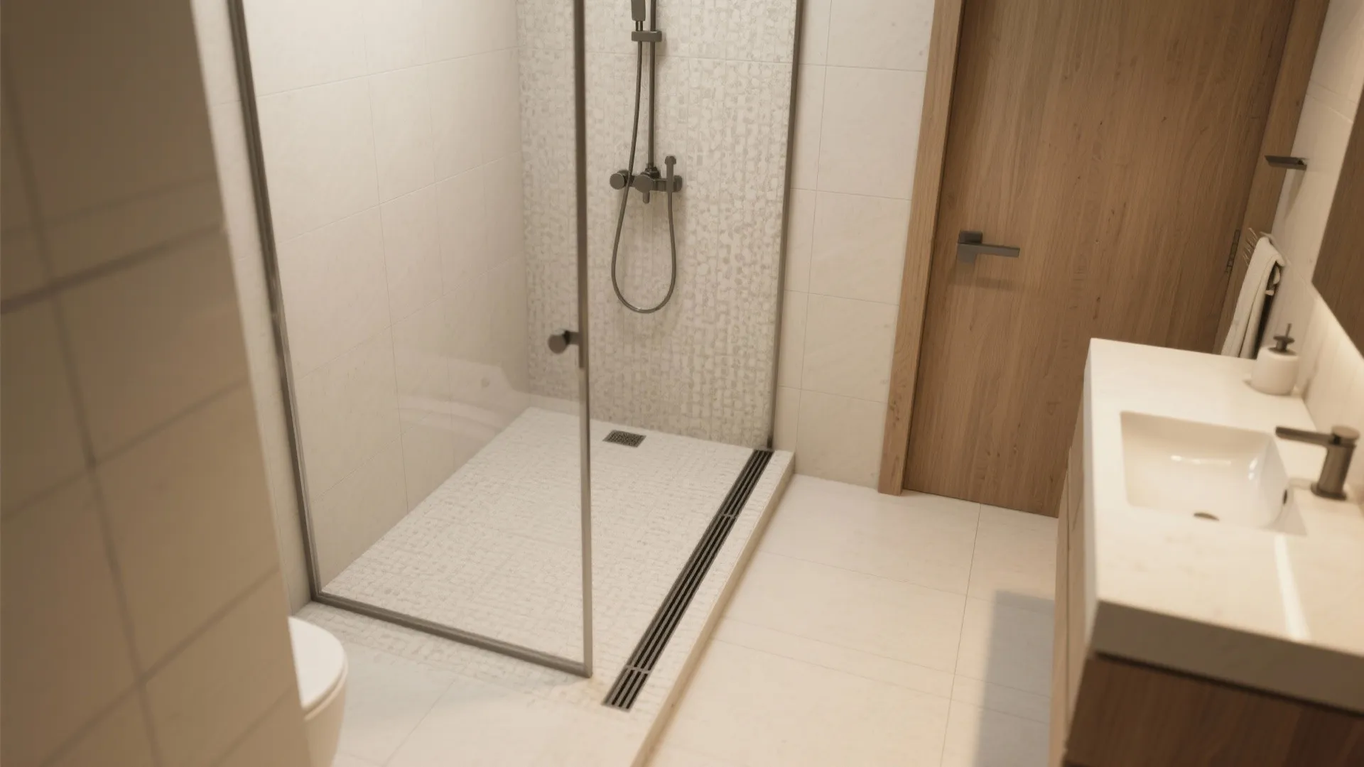 Zoning With Thresholdless Showers and a Linear Drain