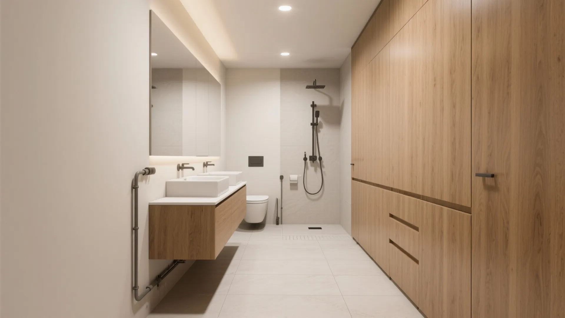 2. Linear layout with a floating vanity