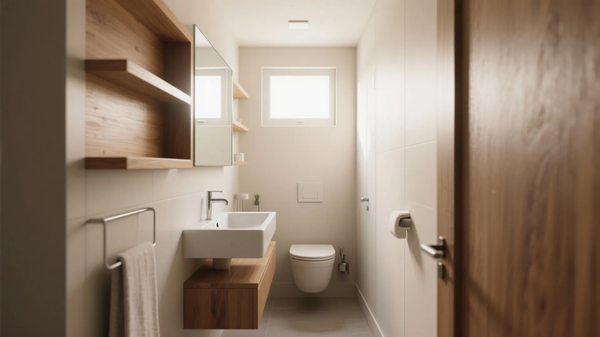 1. Linear Layout with Floating Vanity