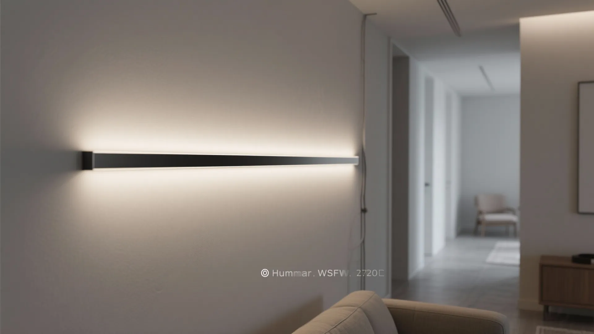 Minimalist linear wall jhumar