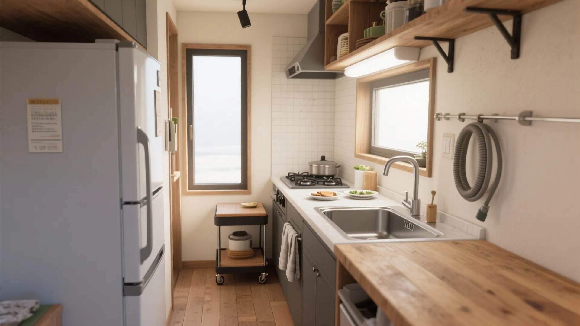 Tips 4: 1Rキッチンのワークトライアングルを“直線”に再設計（動線規格×大阪）