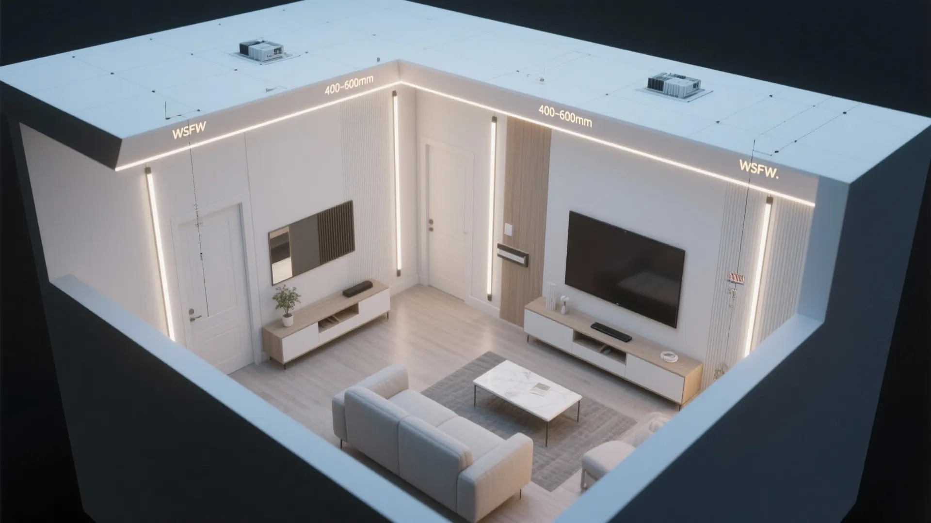 Minimalist linear light channels