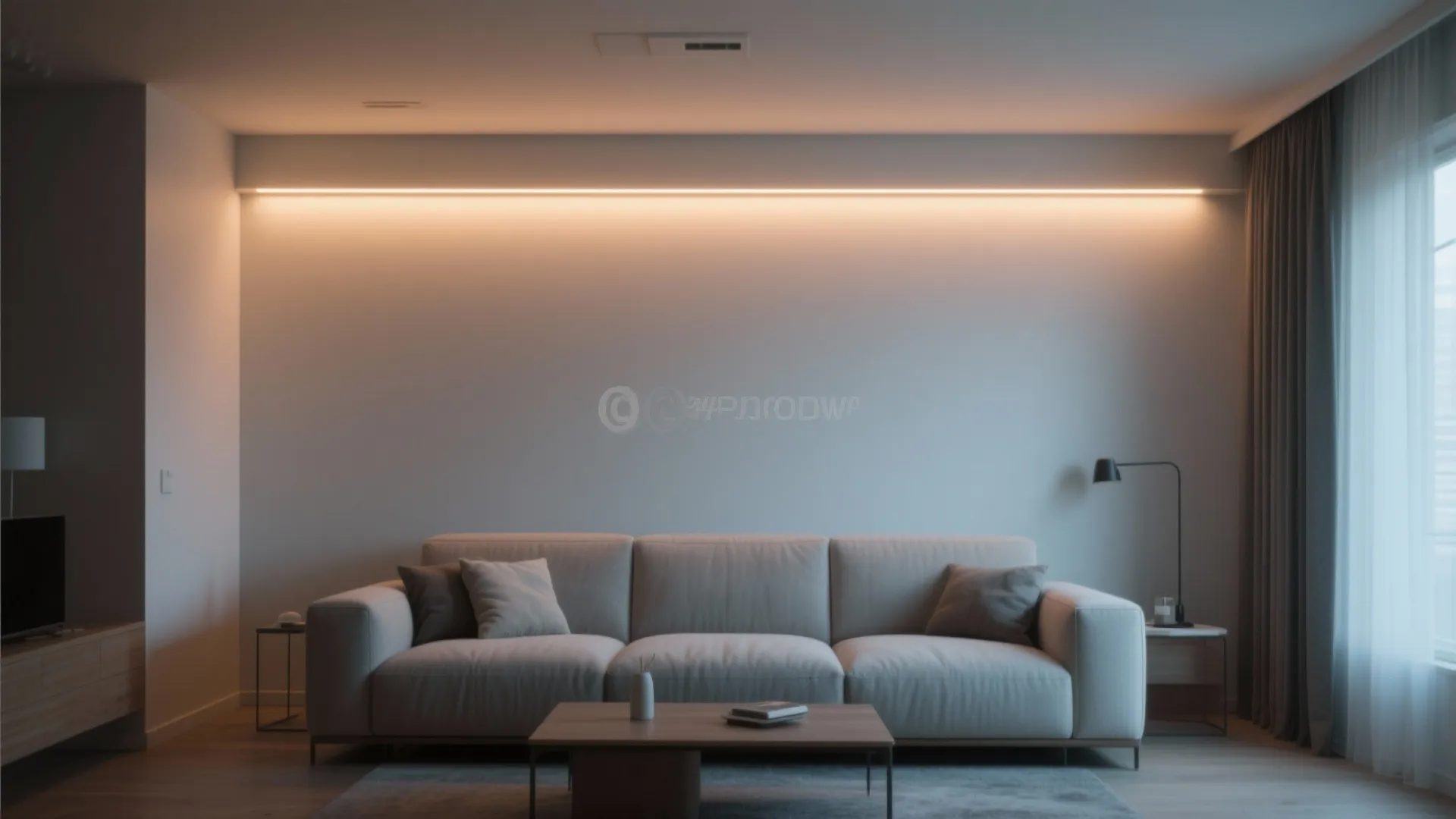 2. Linear LED Cove on Vertical Planes