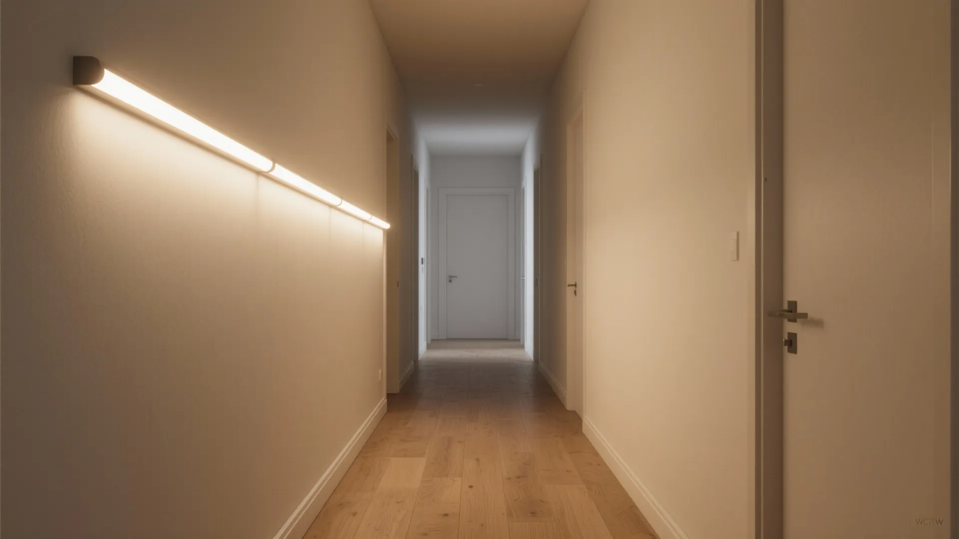 4. Linear LED Wall Light for Hallways