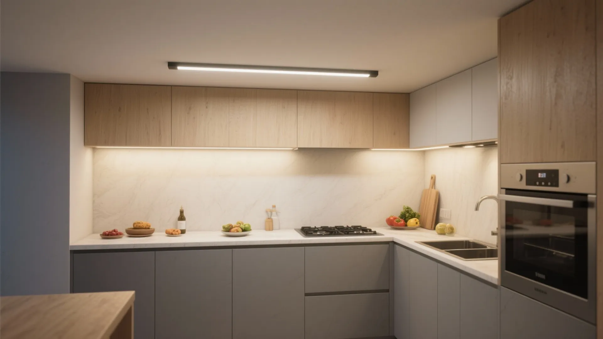 Decorative linear LED with soft indirect glow