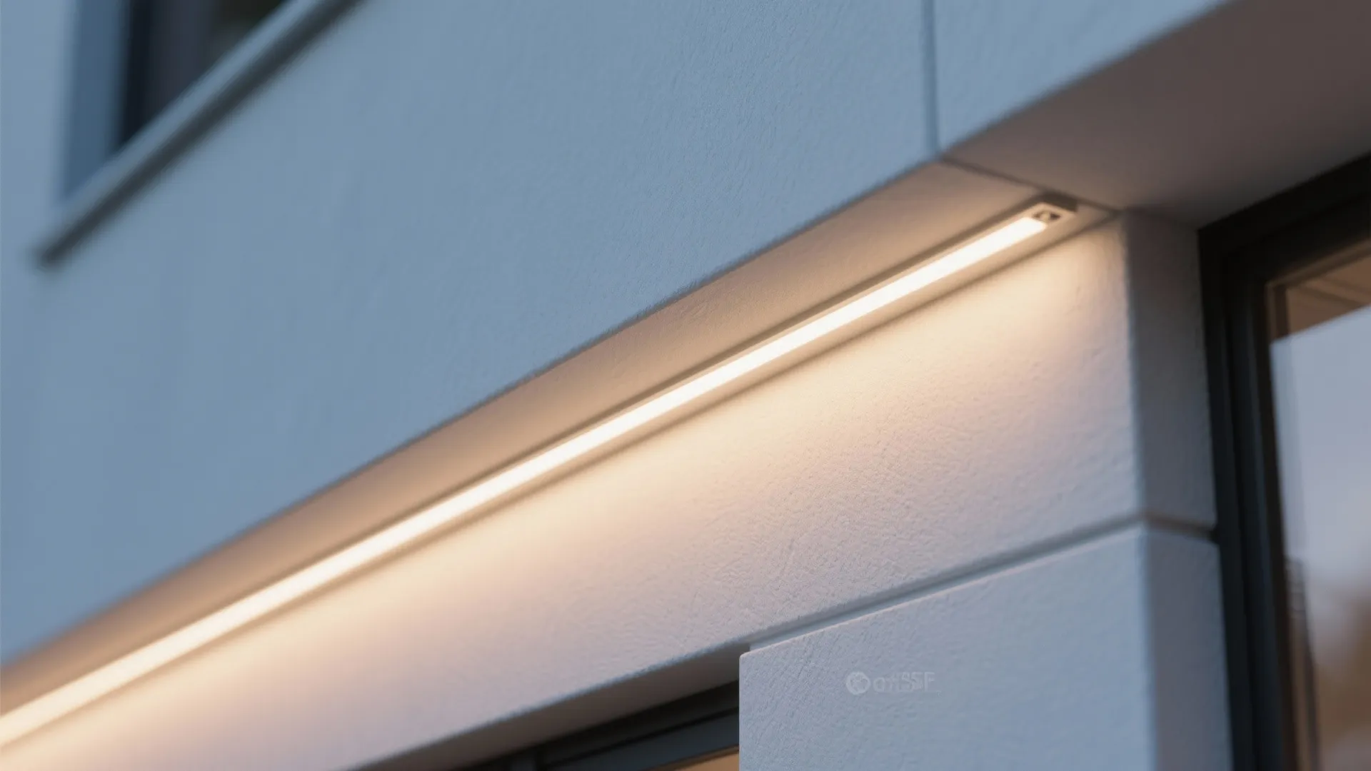 1. Linear LED strips for clean modern facades
