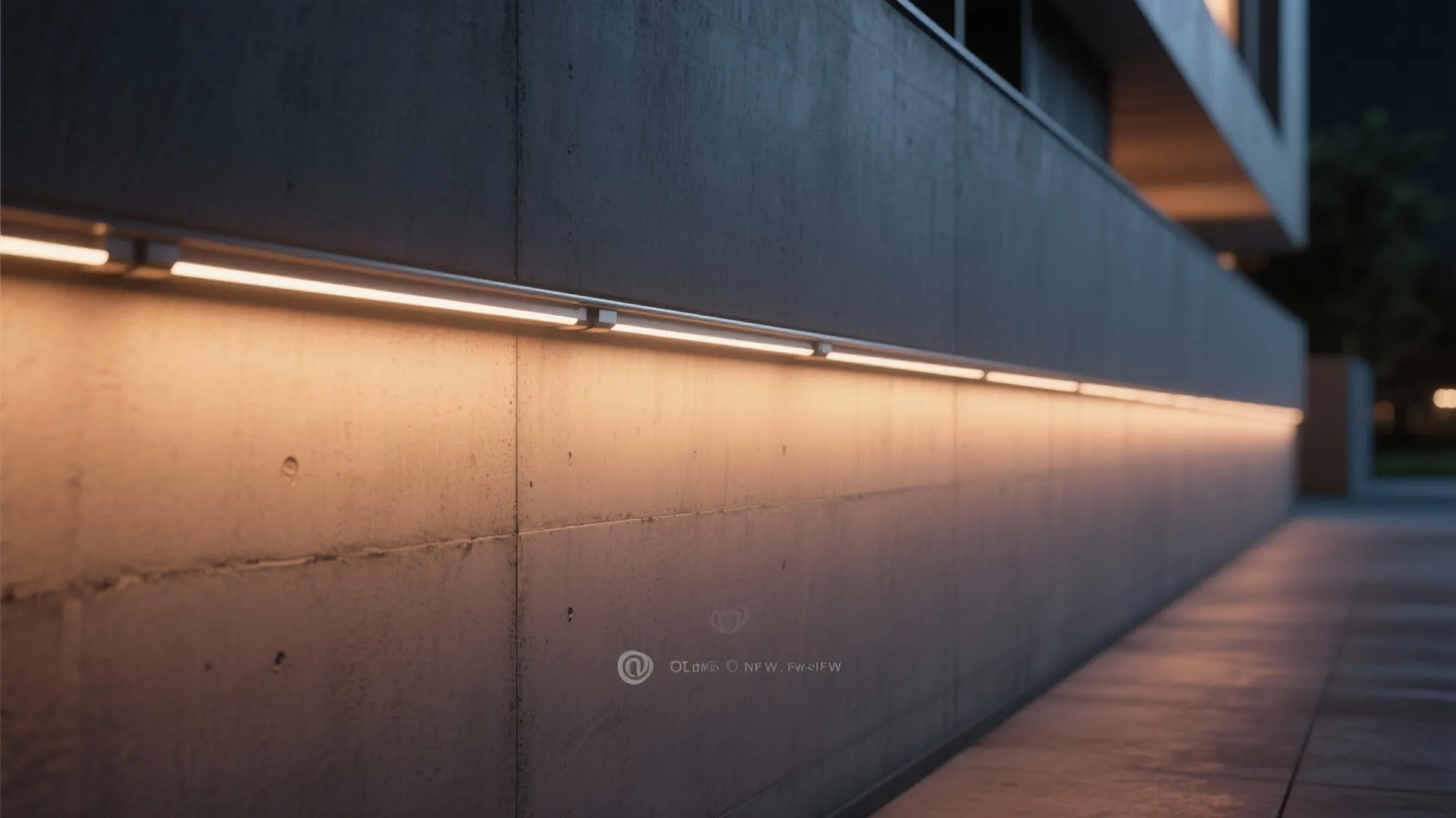 Linear LEDs in subtle wall reveals
