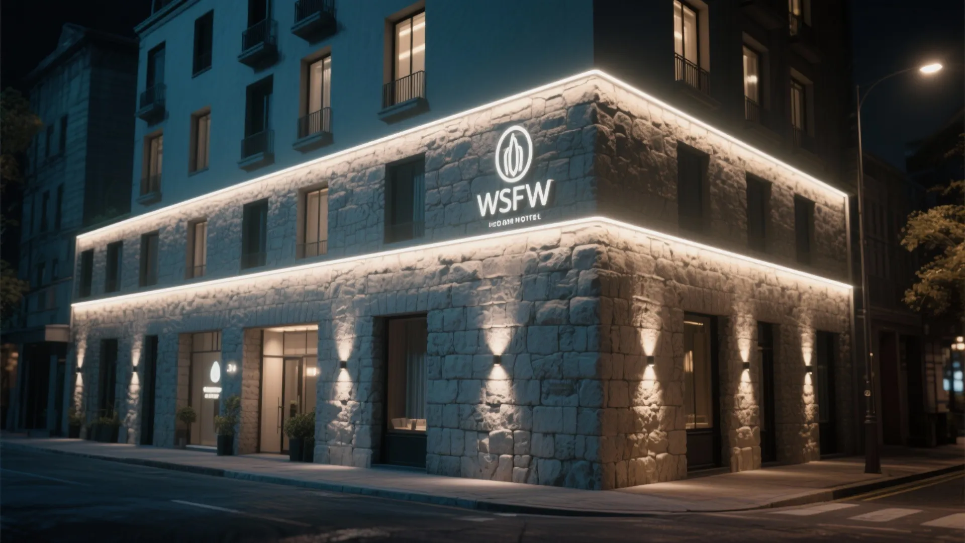 1. Linear LED Wash for Uniform Facade Glow