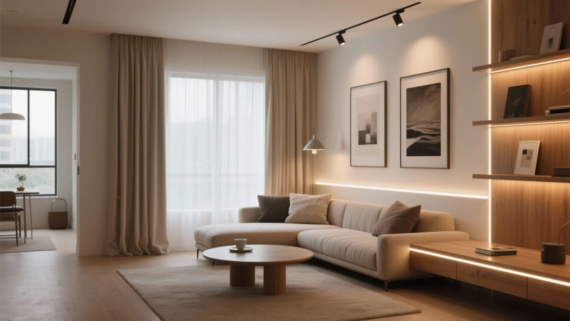 4) Linear LED Bars for Zoning Open Plans