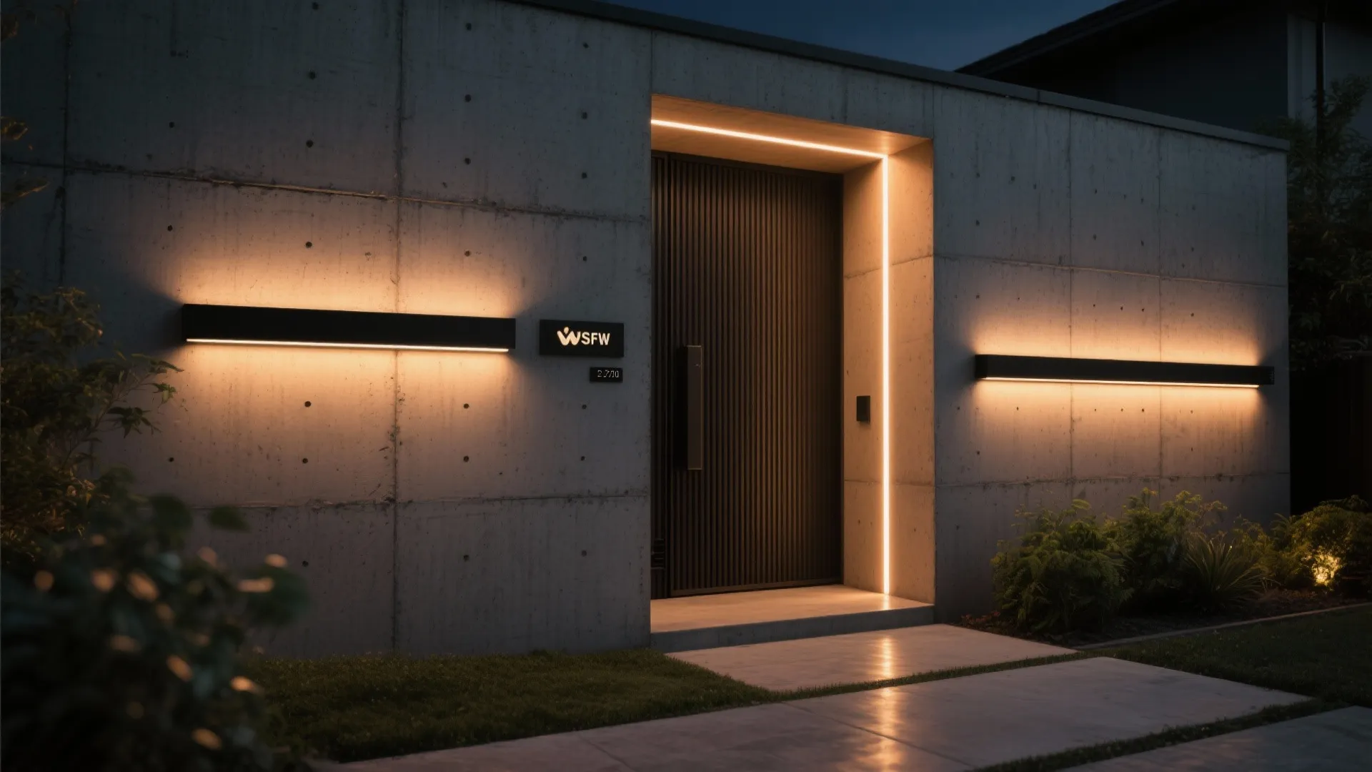 Integrated Linear Wall Lighting for Night Drama