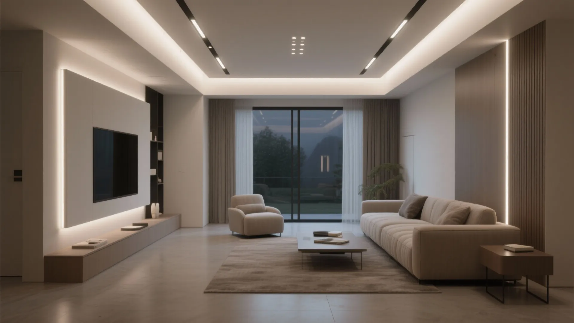 4) Linear light channels for a contemporary edge