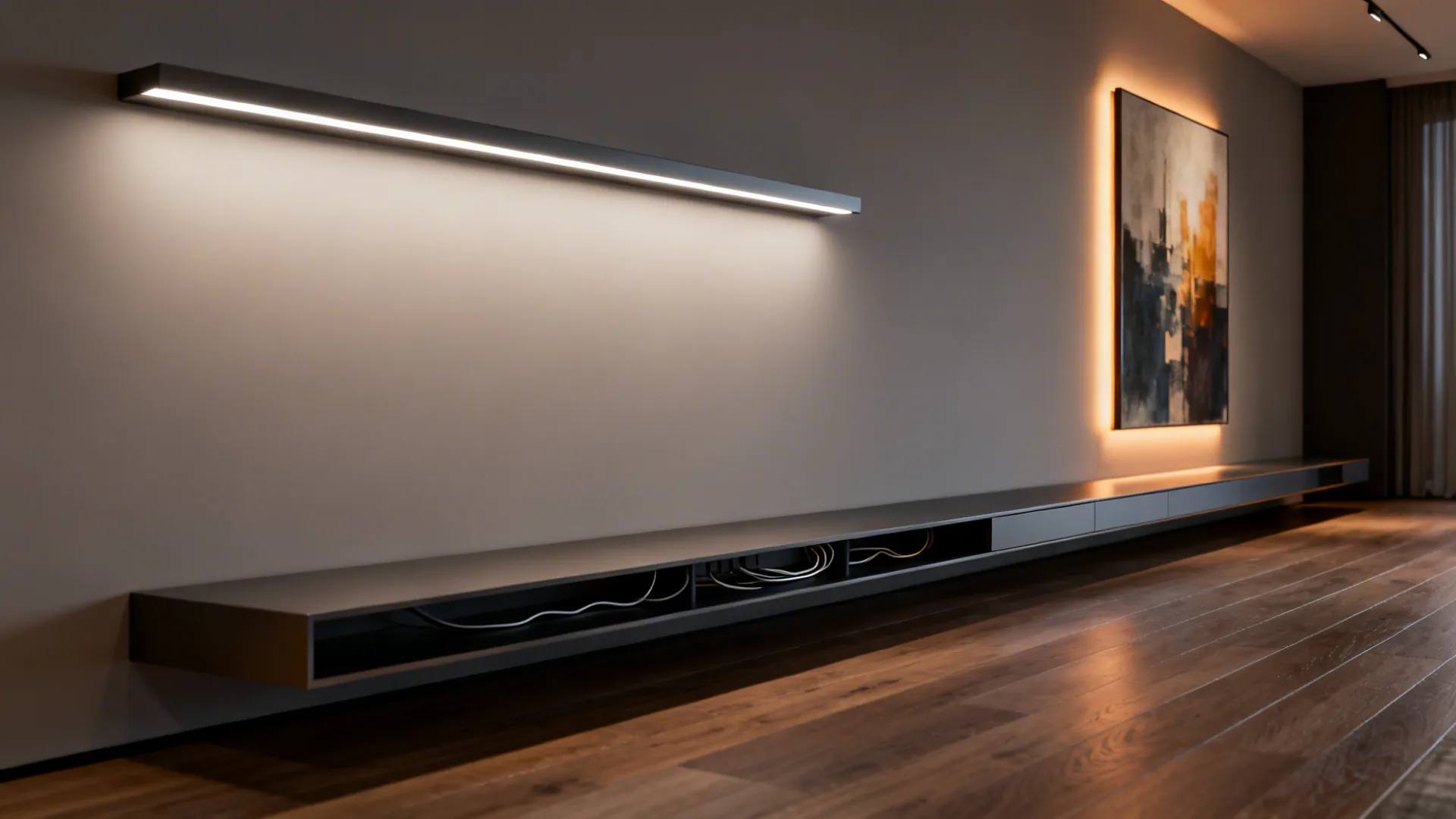 4. Linear Lighting and Wall-mounted Furniture