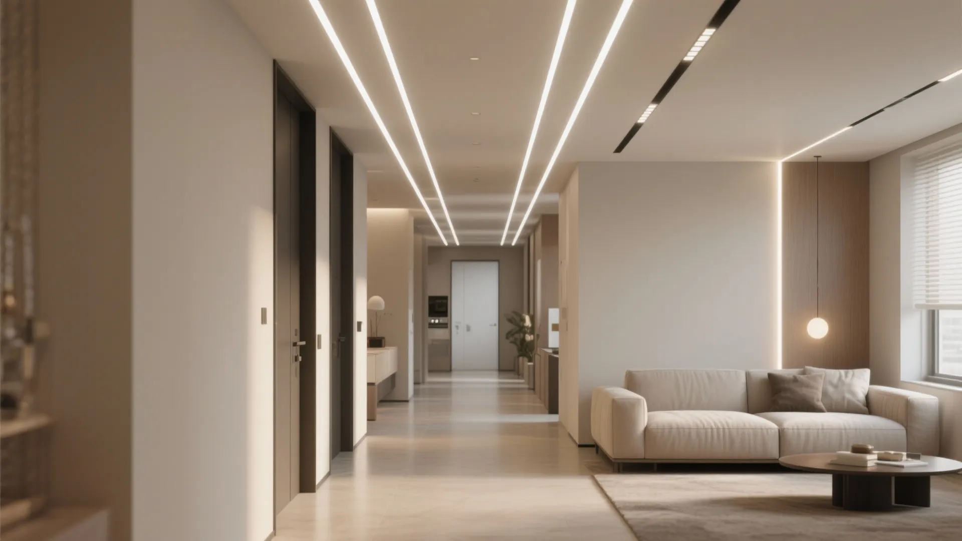 Sleek Linear Lights and Smart Dimmers