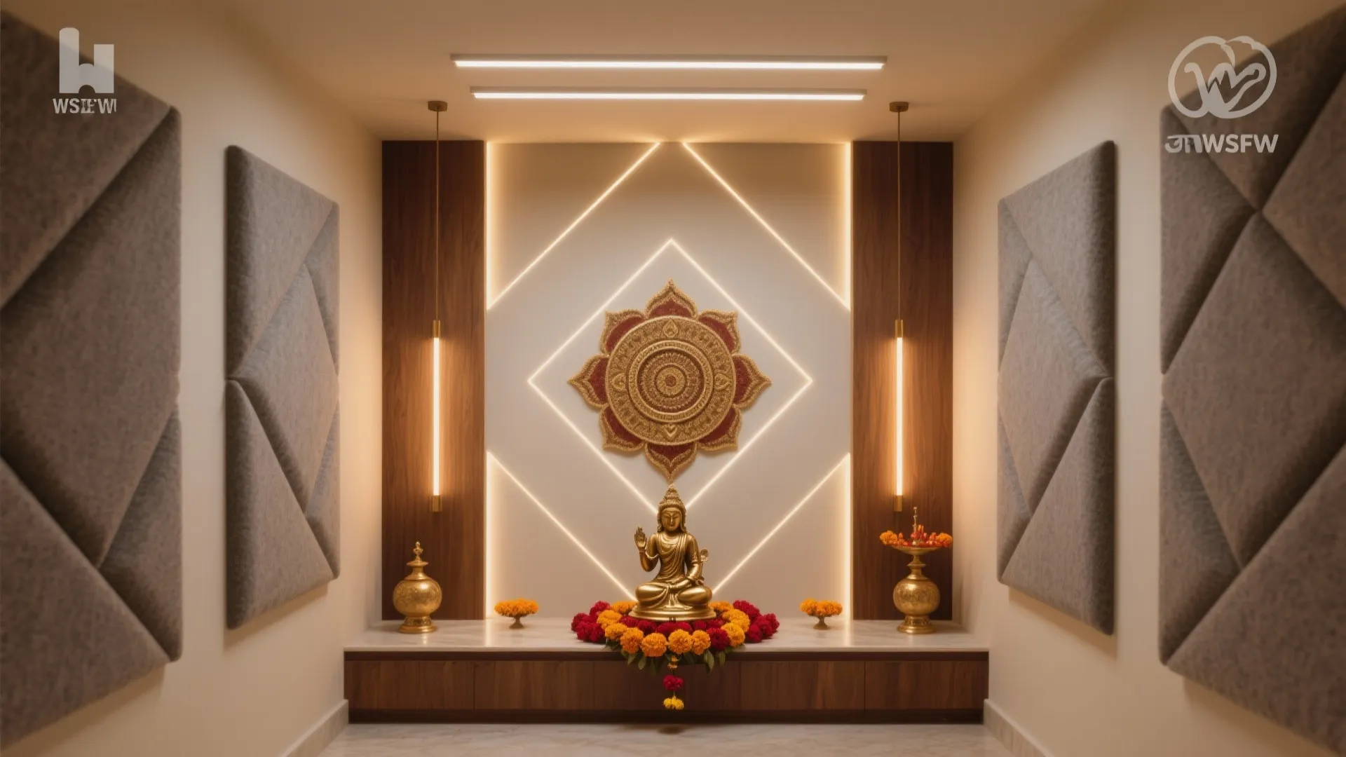 Idea 5: Minimal Linear Mandala + Acoustic Calm