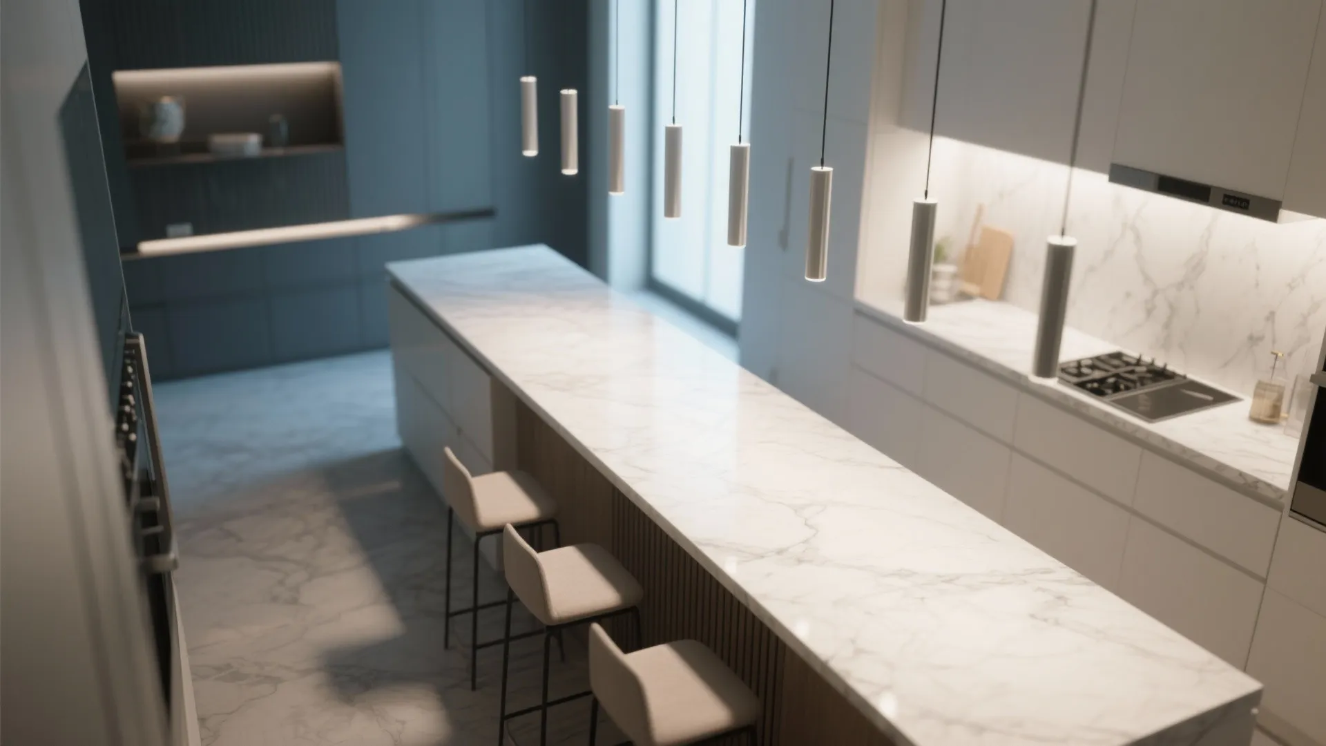 3. Linear Row of Micro Pendants Over Narrow Islands