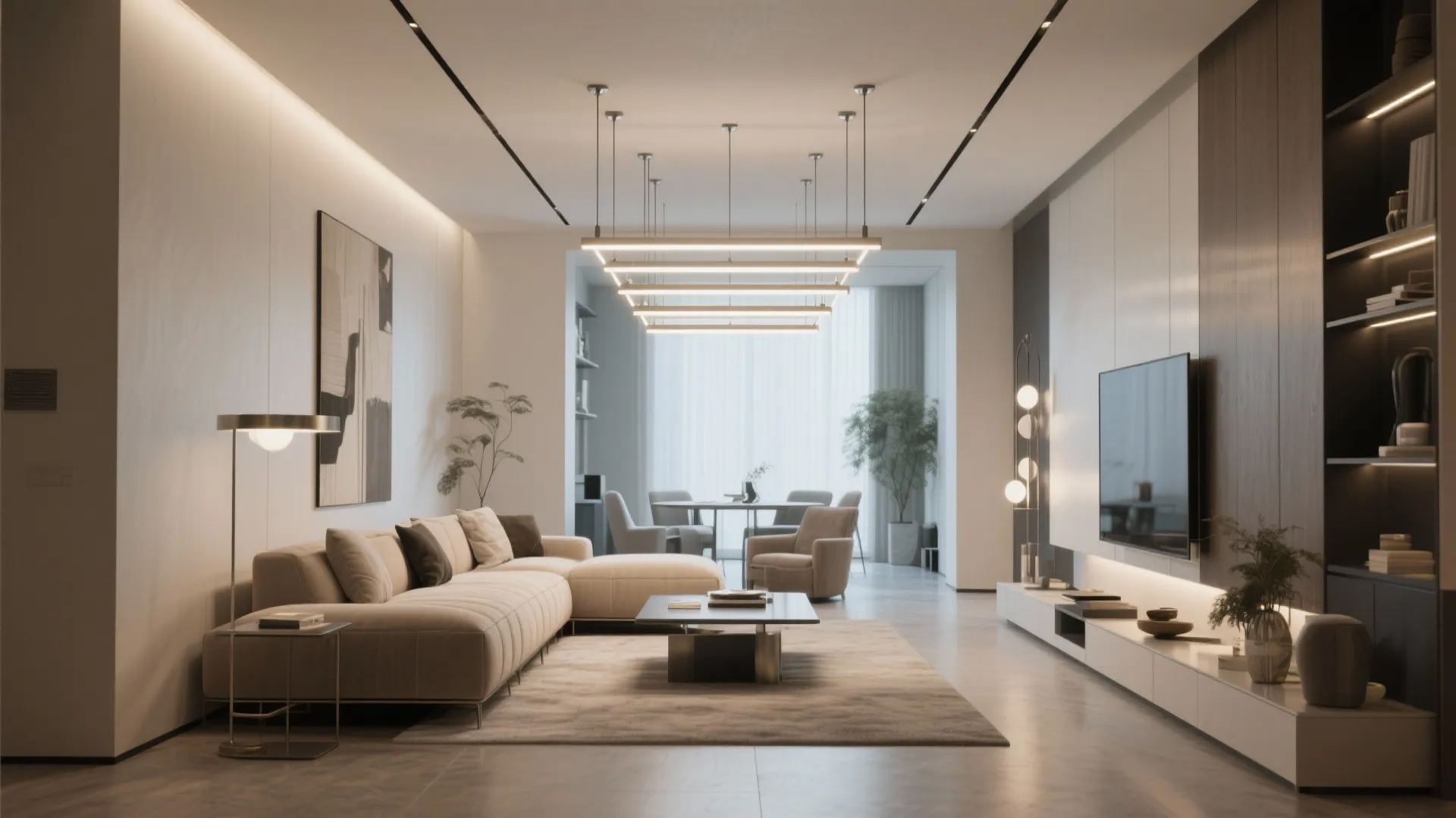 6. Linear Multi-Light Pendant