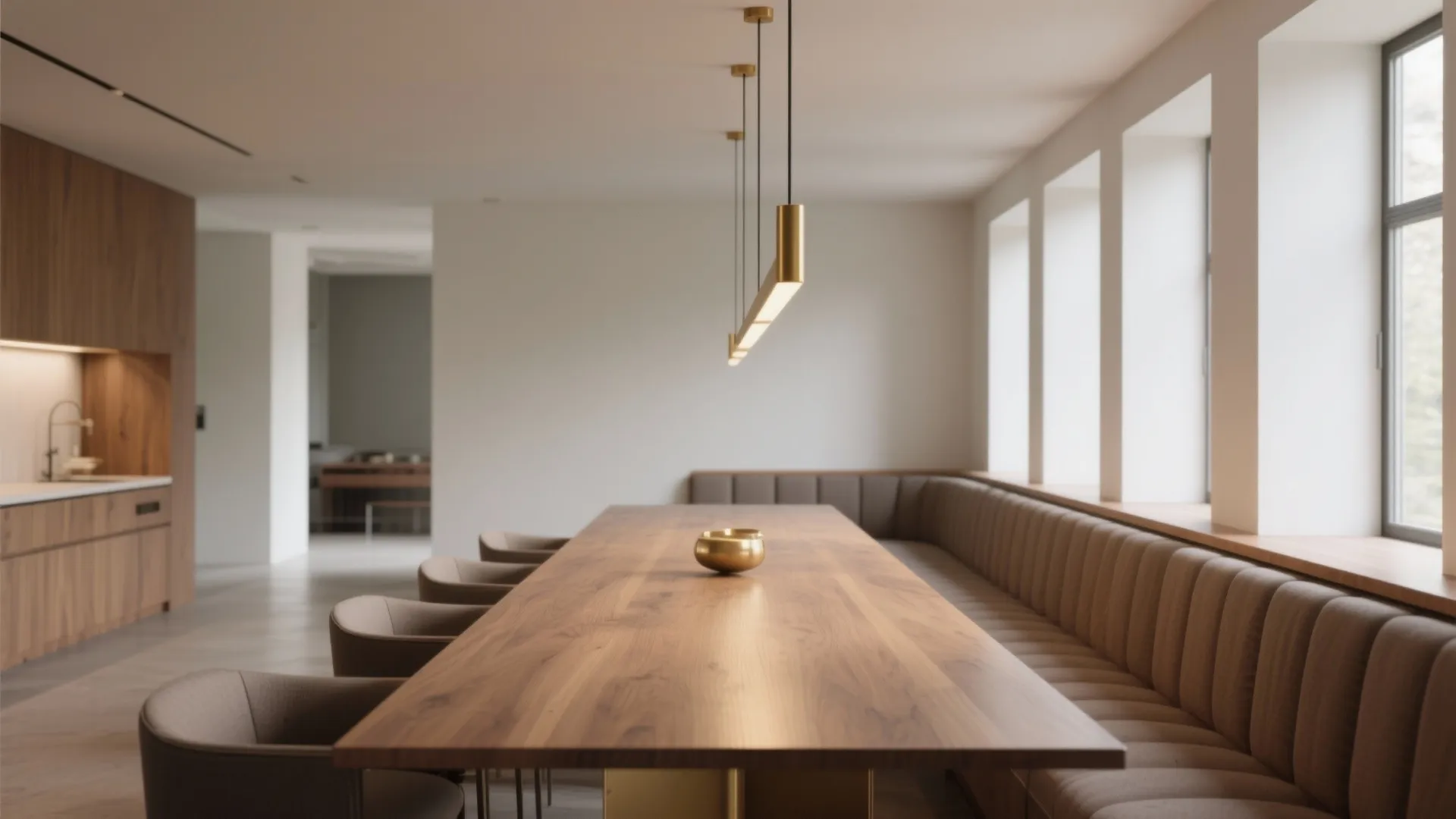 2. Linear Chandelier over Narrow Tables