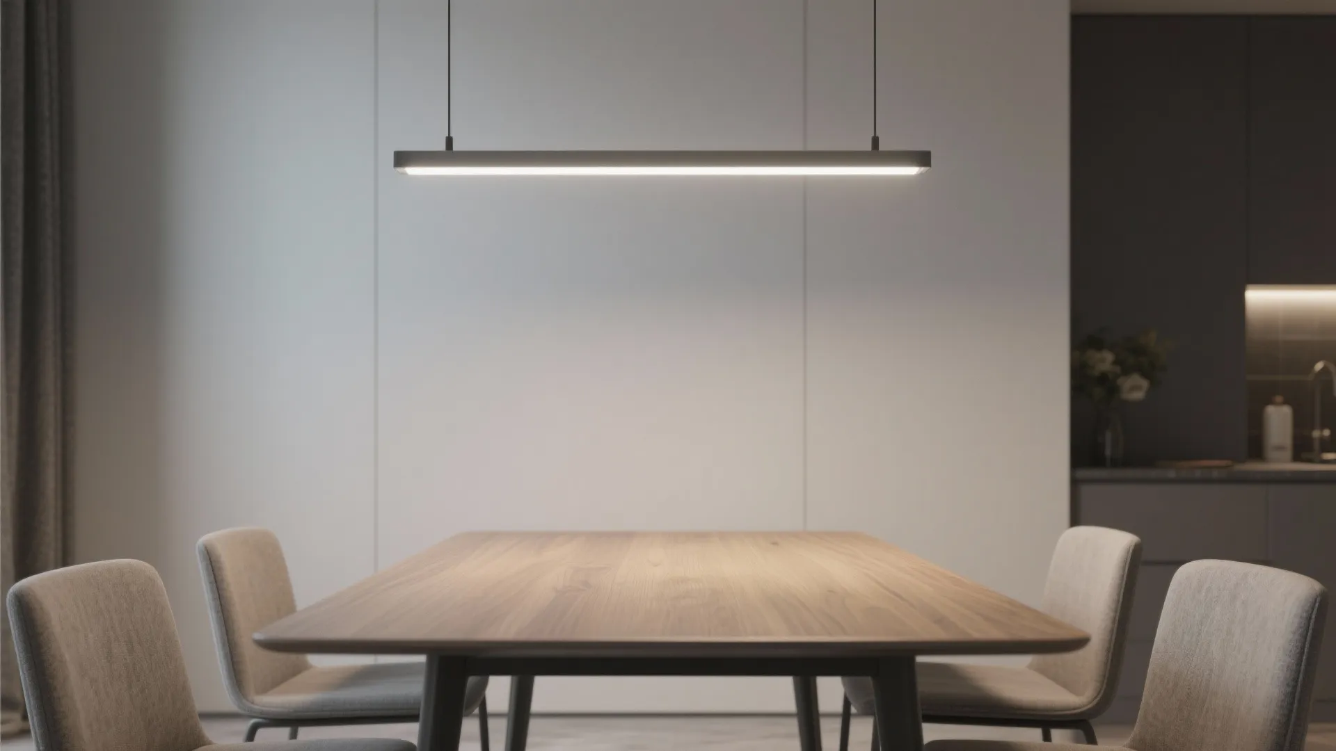 3. Linear Pendant Over Rectangular Table