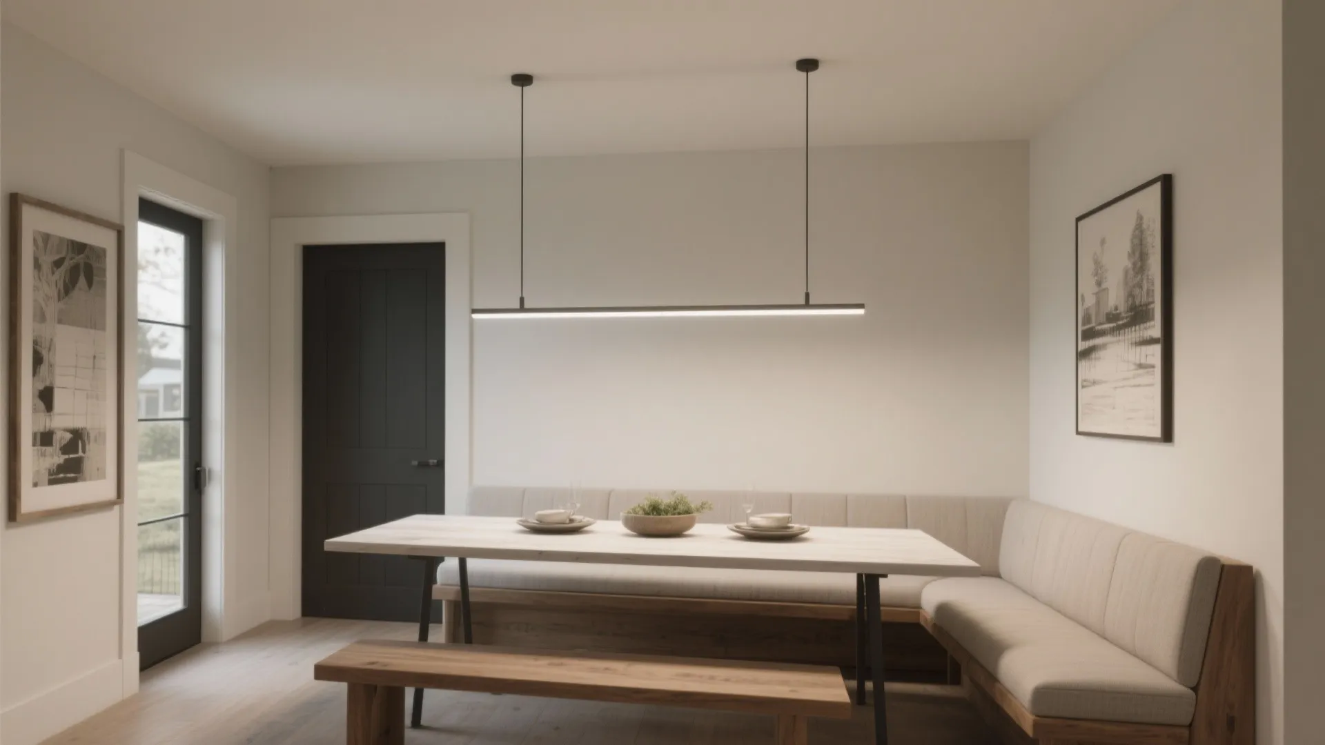 5. Minimal Linear Farmhouse Pendant