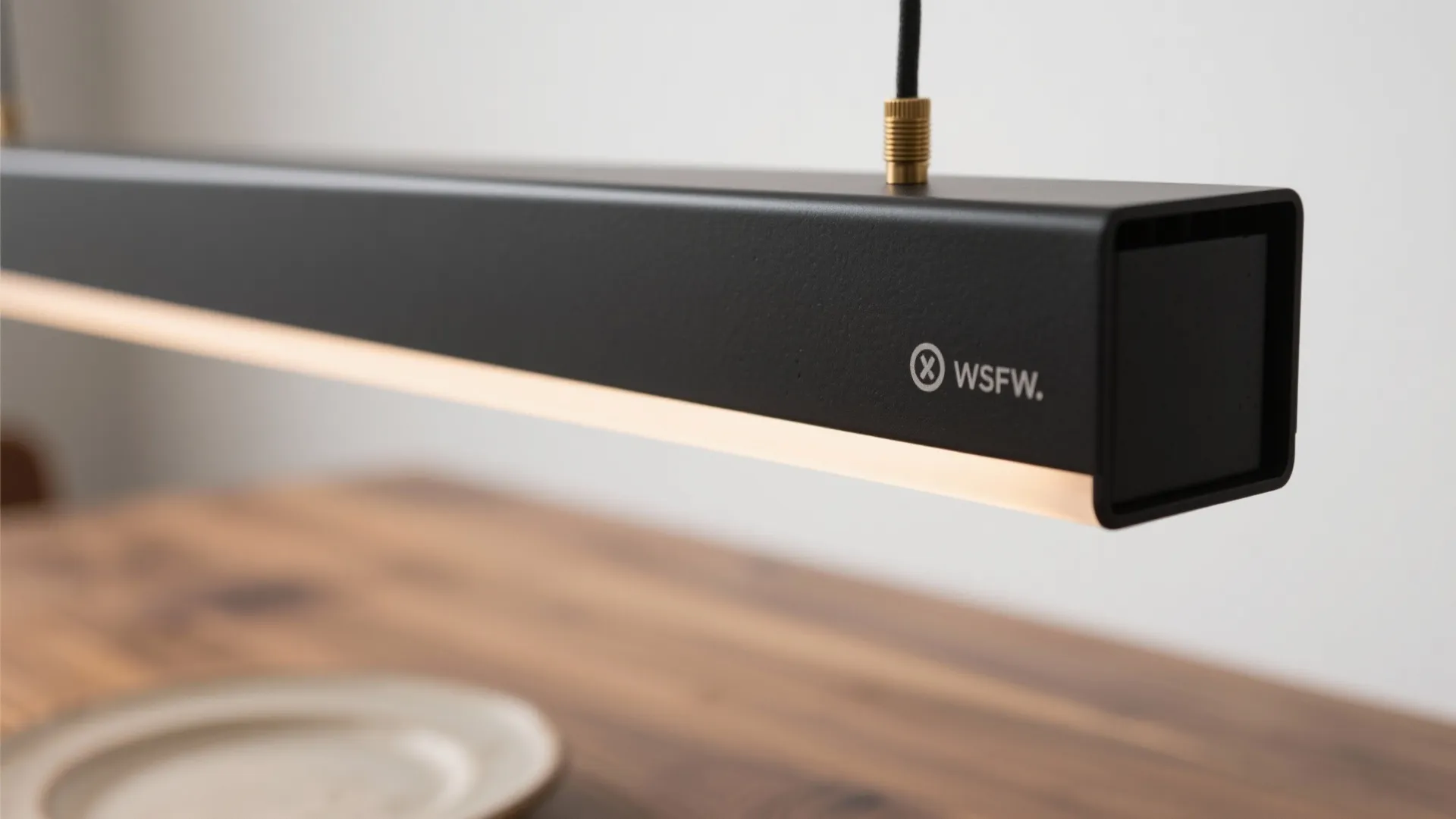 1) Minimalist Linear Pendants Over Compact Tables