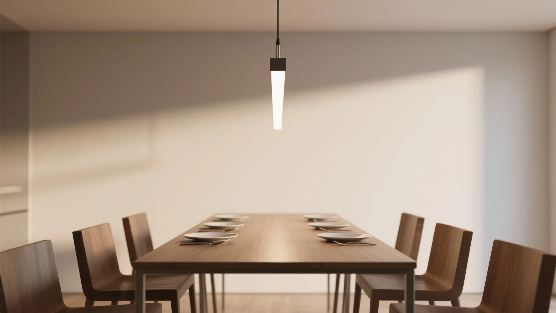 1. Slim Linear Pendant for Narrow Tables