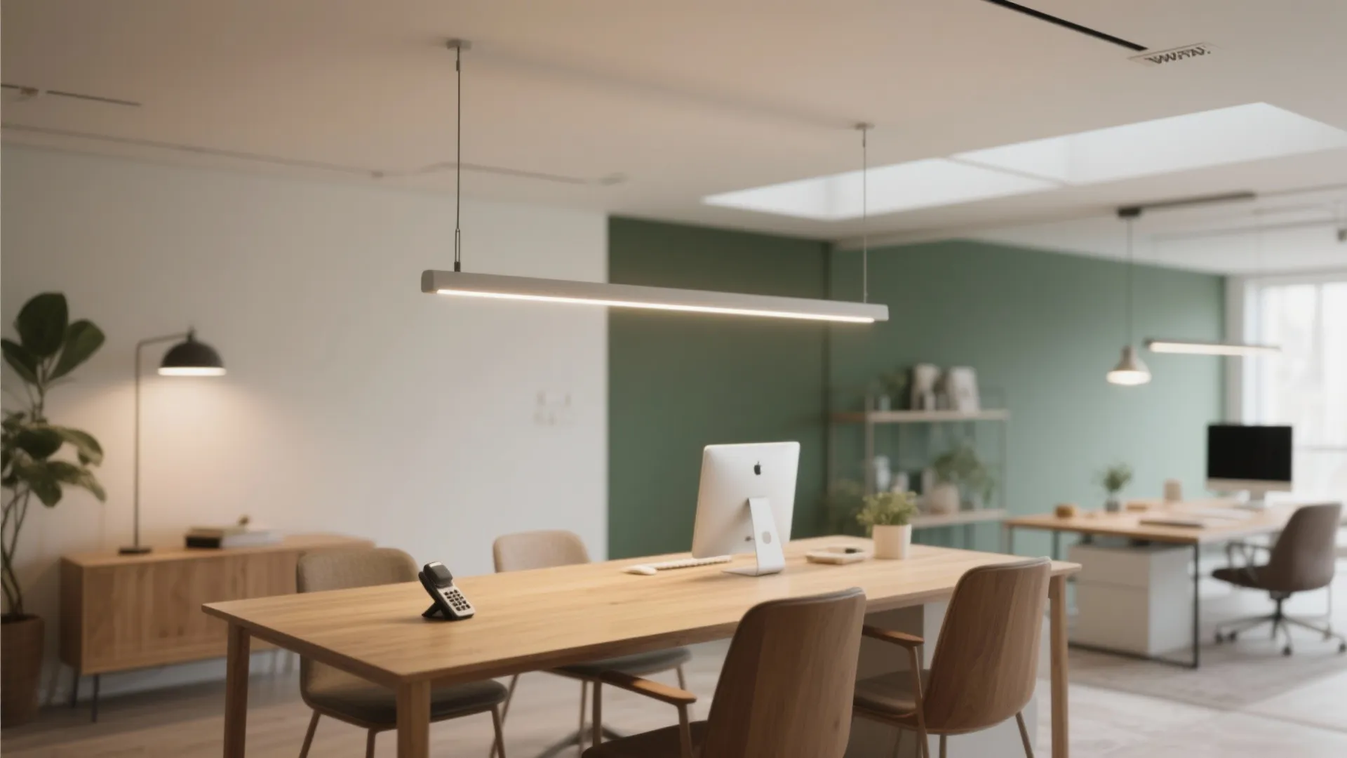 3) Linear pendants that zone without clutter