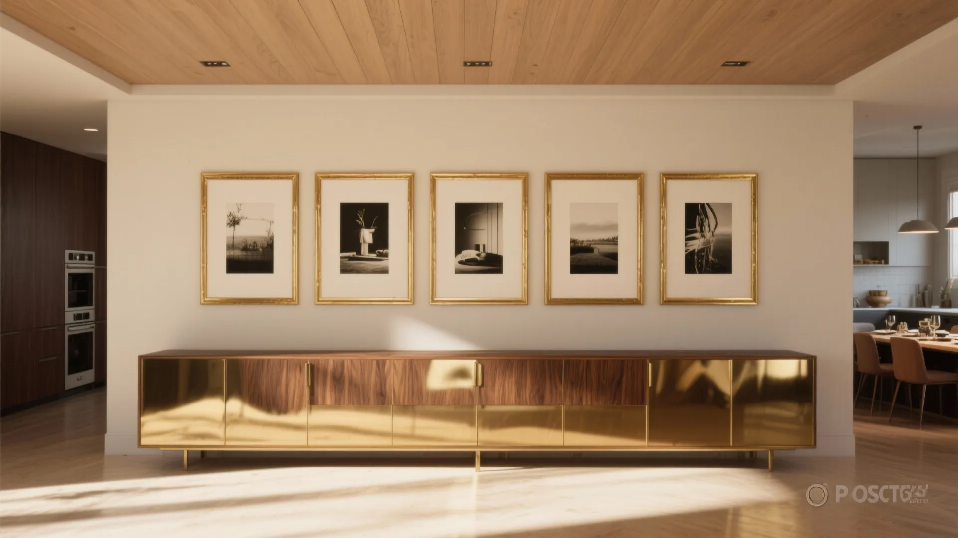 Linear Row Above a Sideboard