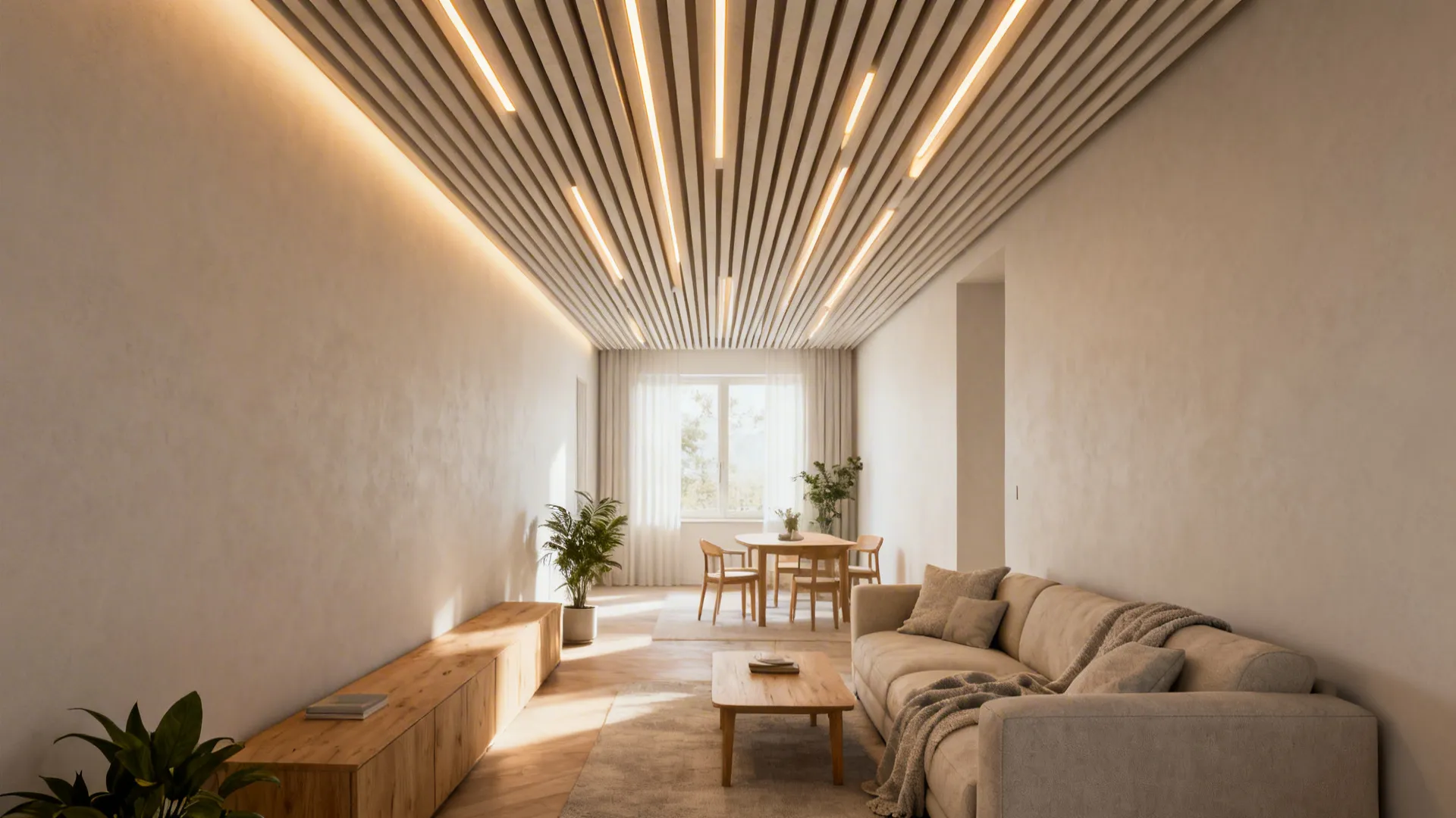 Linear Slat POP + LED Wash