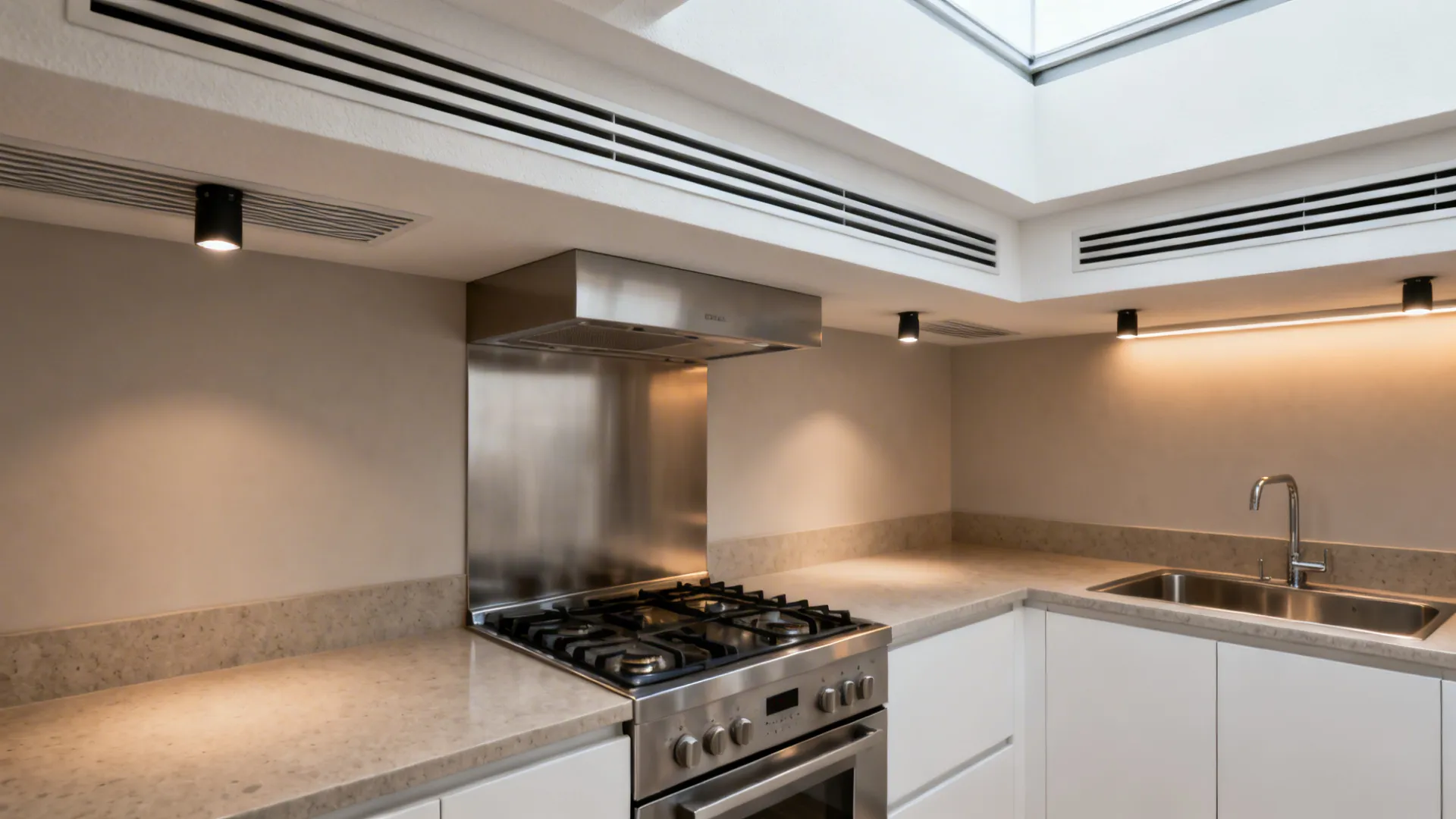 Linear Slot Diffusers With Task Downlights