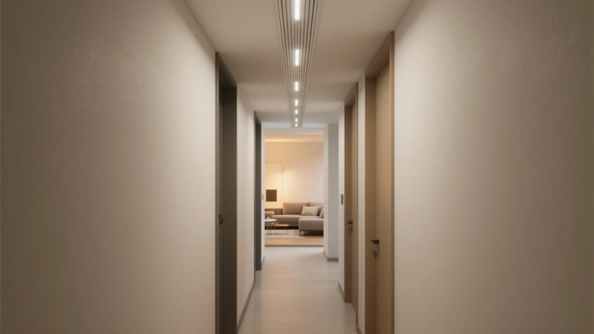 Linear recessed channels with continuous LED
