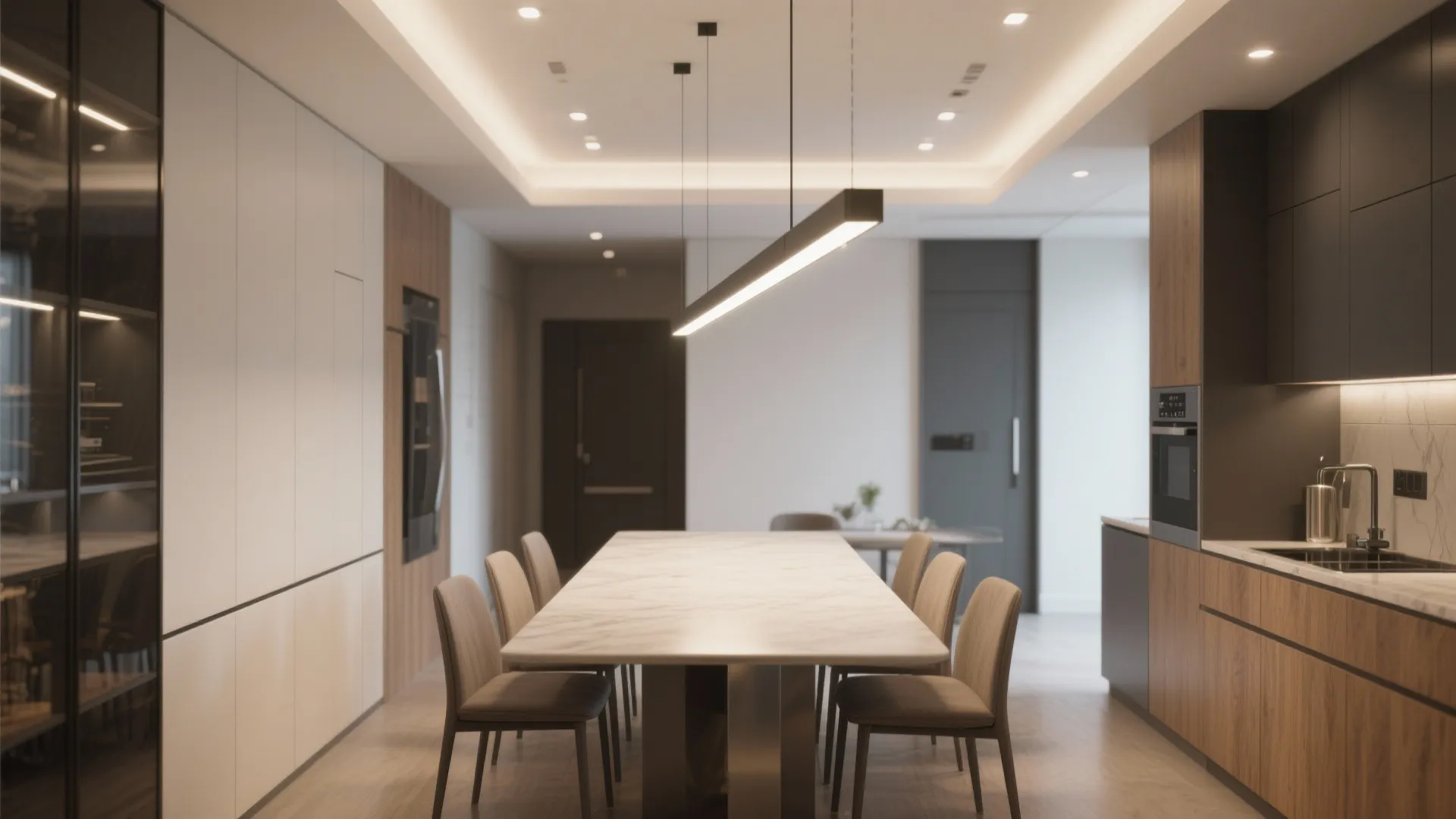 2. Linear suspension for rectangular tables